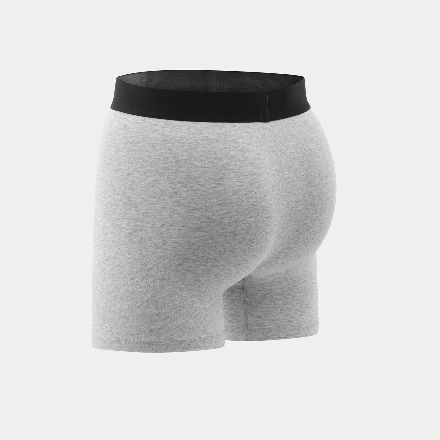 5" Cotton Boxer Trunks 3 Pack - Light Grey Marl