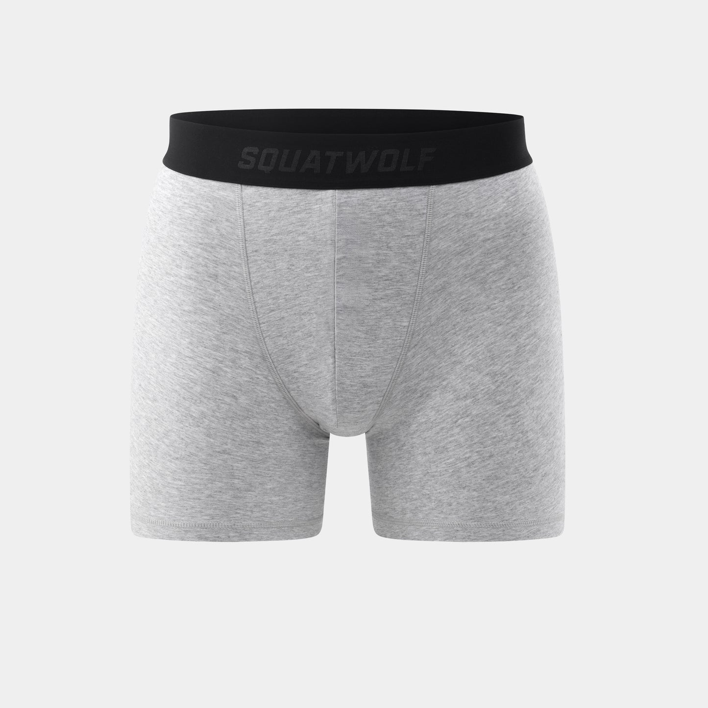 5" Cotton Boxer Trunks 3 Pack - Light Grey Marl