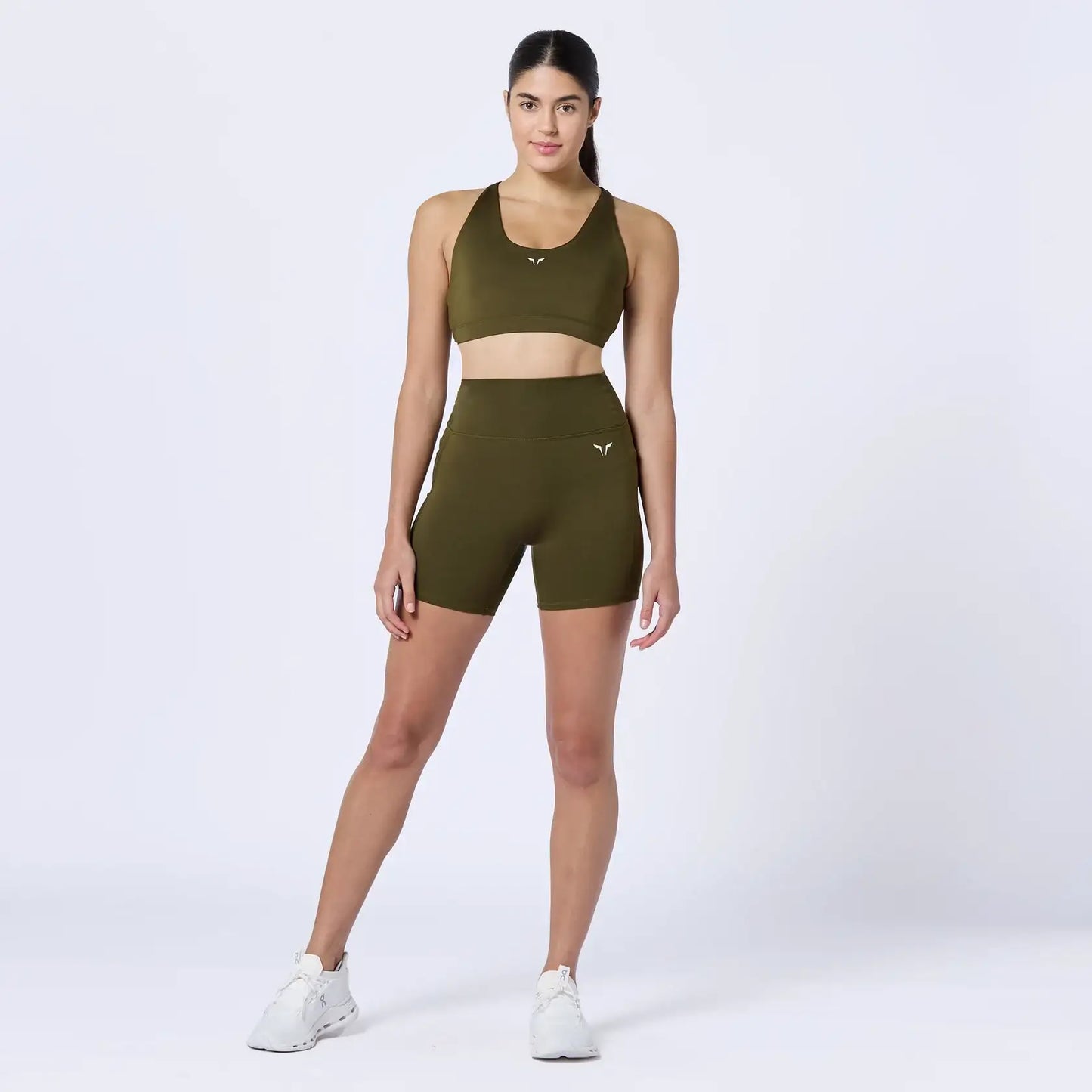 حمالة صدر ايسينشال  بحزام خلفي قابل للتعديل - زيتوني داكن