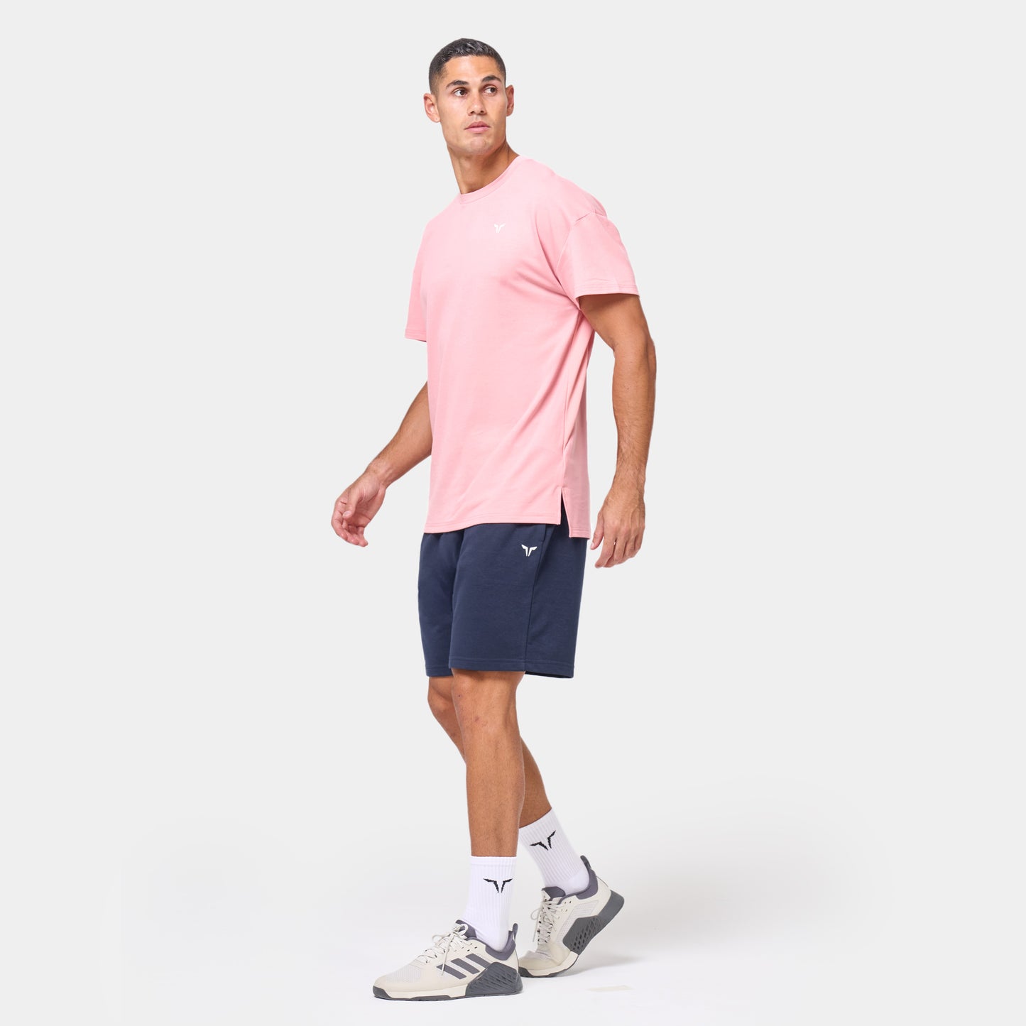 ايسينشال تيشيرت فضفاض - موف فاتح