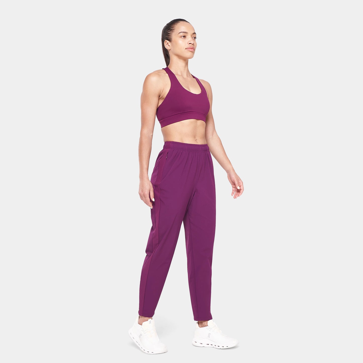 Woven Slim Leg Pants - Pickled Beet