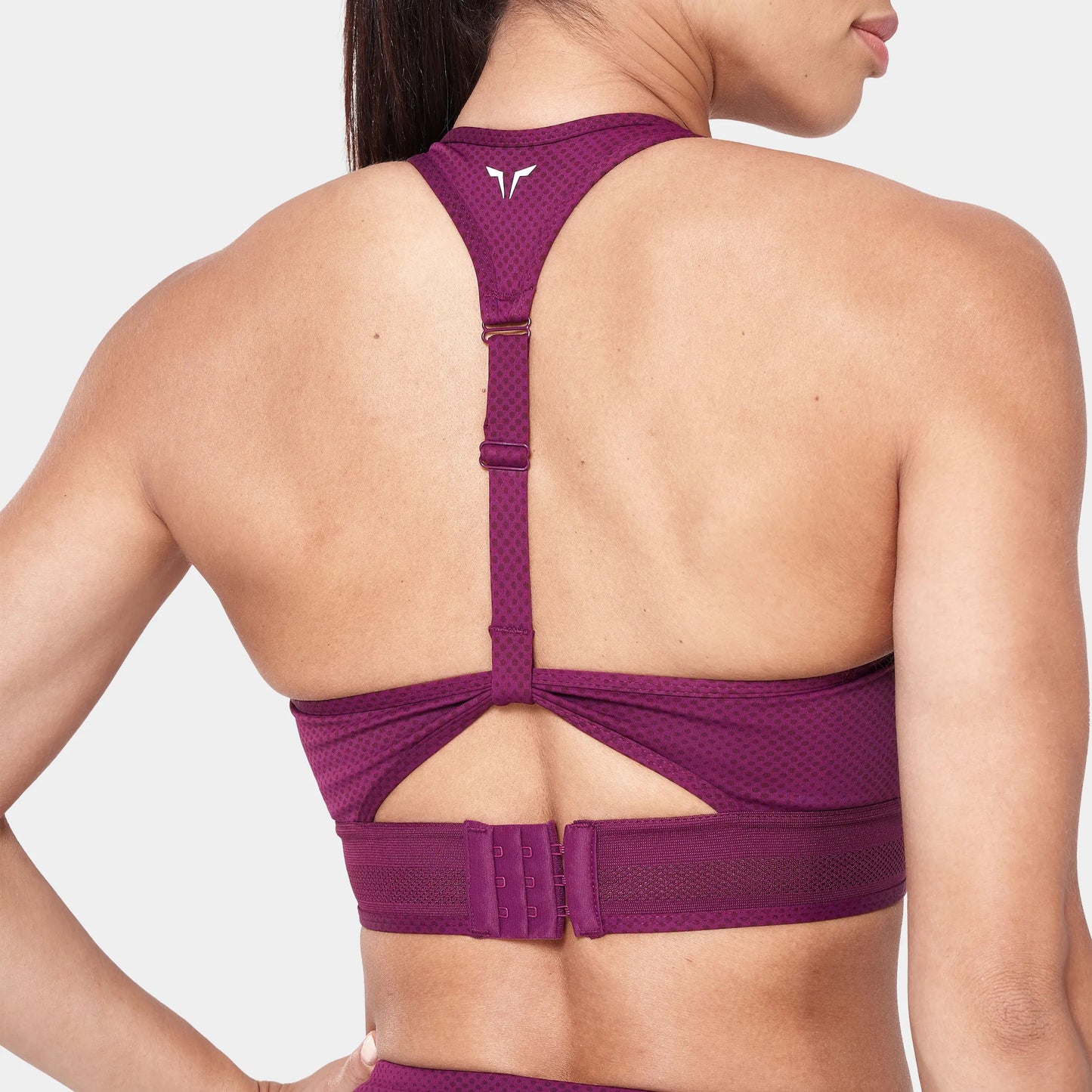 أنتيمد حمالة صدر بسحاب- طبعة كرزي داكن و بنفسجي