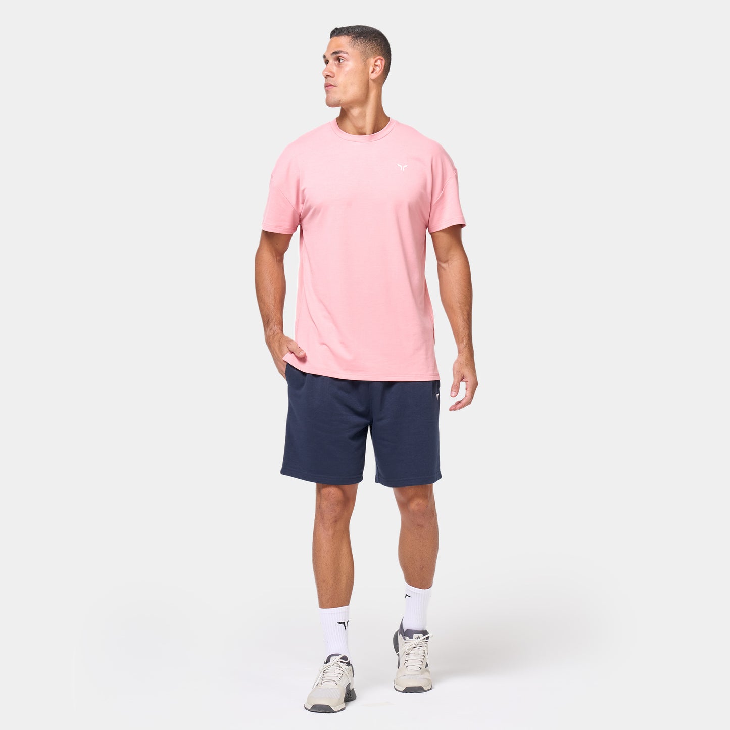 ايسينشال تيشيرت فضفاض - موف فاتح