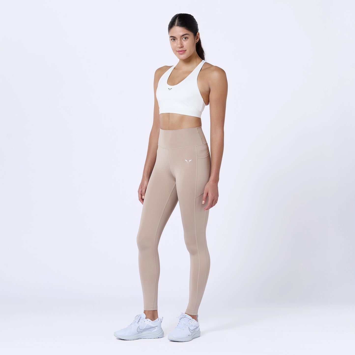 Essential High Waisted Leggings 27" - Cobblestone