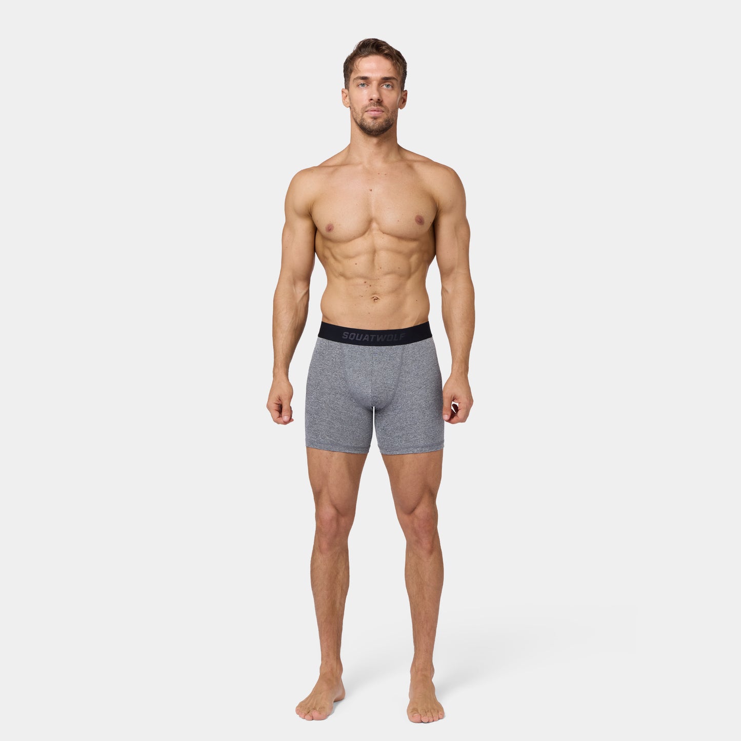 5" ACTDRY® Boxer Trunks 2 Pack - Light Grey Marl