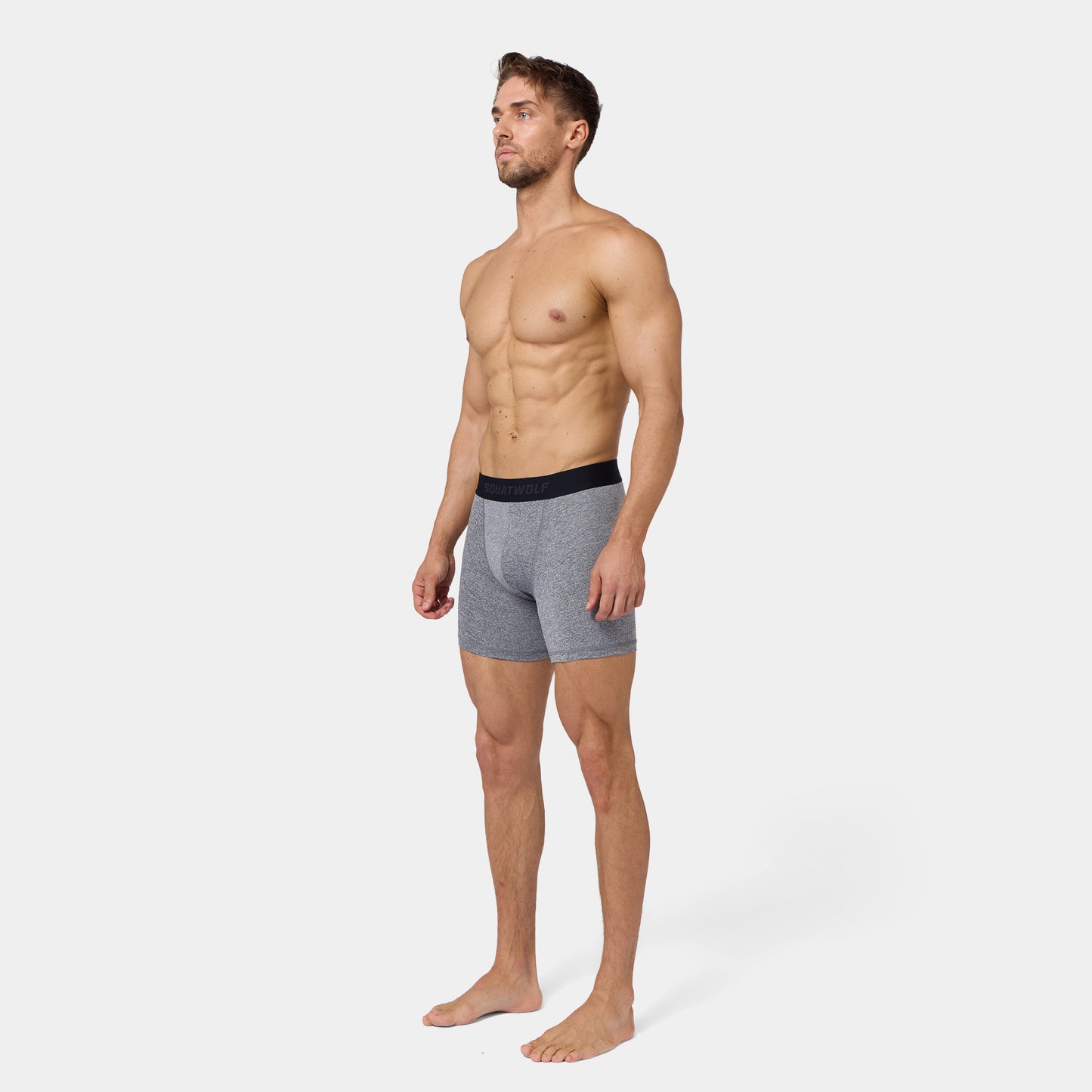 5" ACTDRY® Boxer Trunks 2 Pack - Light Grey Marl