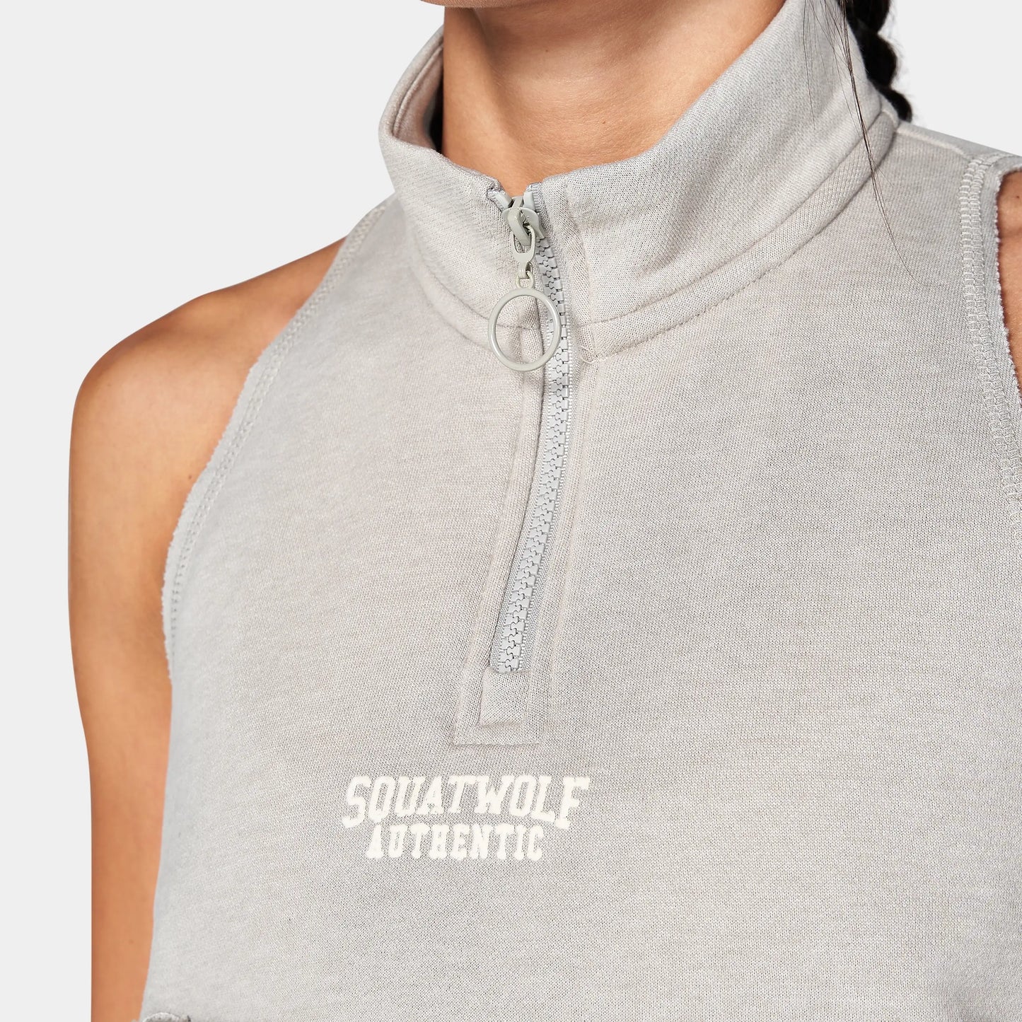 تيشيرت دون أكمام بسحاب - بالوما رمادي مارل