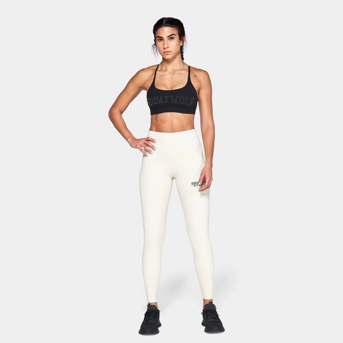 حمالة صدر بأربطة خلفية متعددة ومتقاطعة - اسود