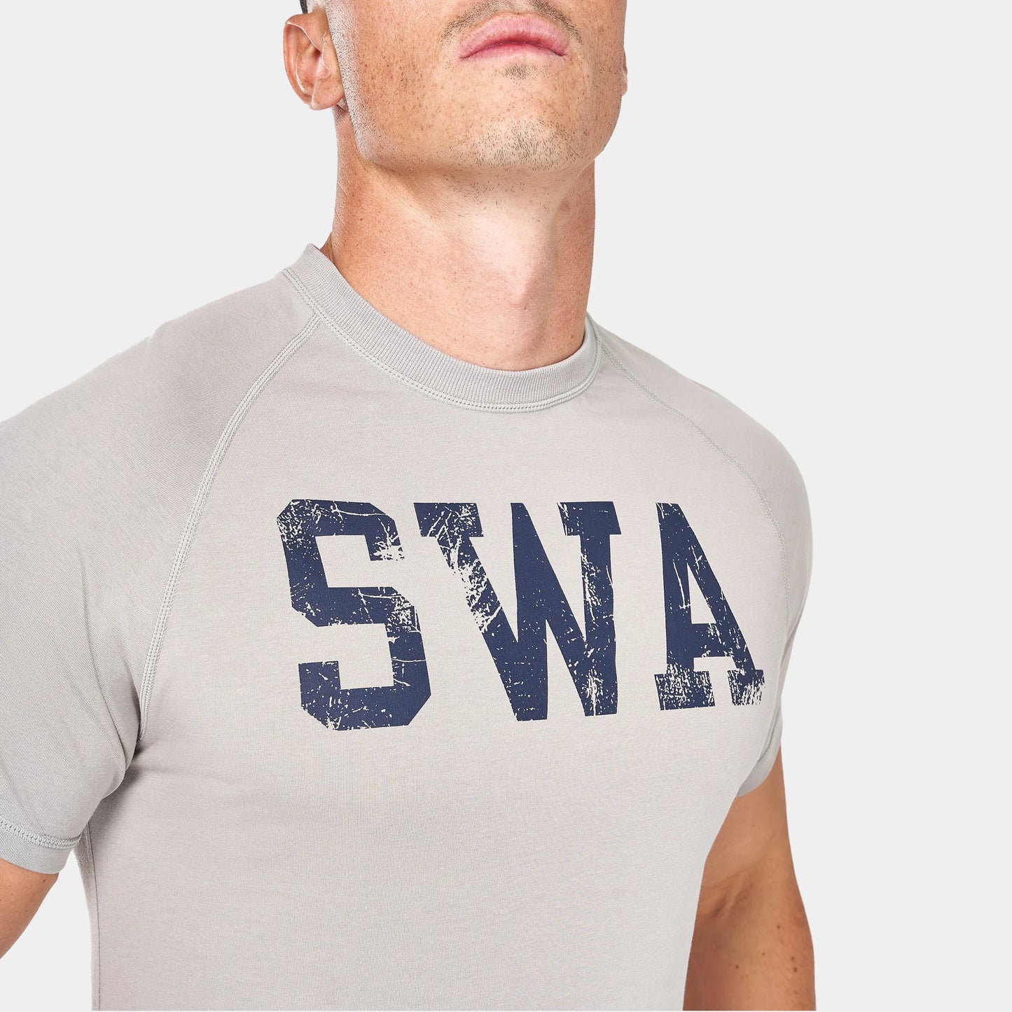 تيشيرت رغلان جرافيكي رياضي - بالوما رمادي مارل