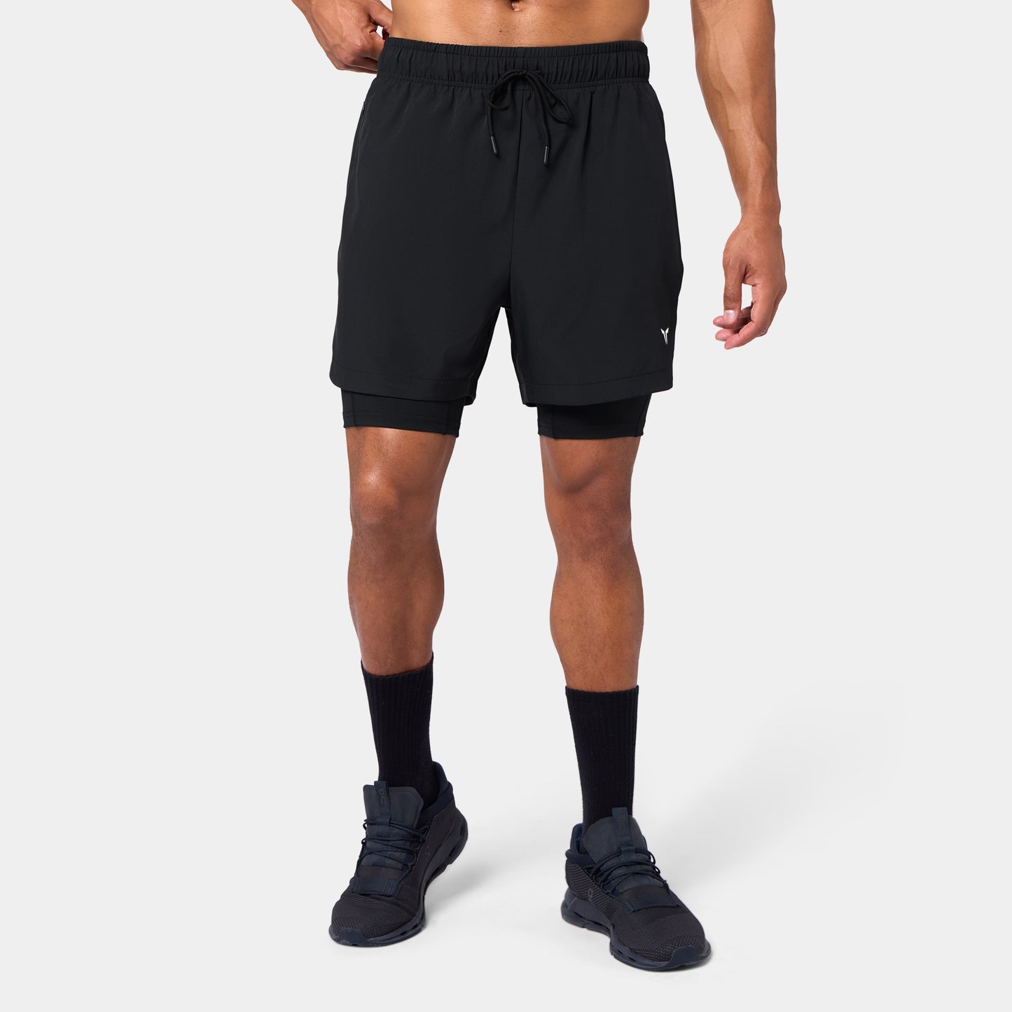 ليمتليس شورت 2 في 1 7" - أسود