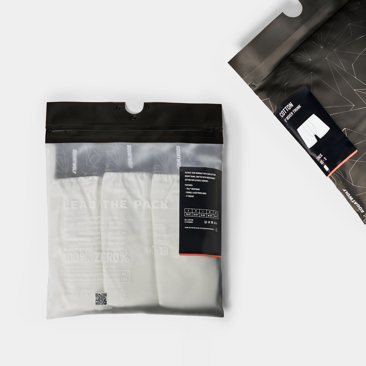 بوكسر 5 انش قطني 3 قطع  - أبيض لؤلؤي