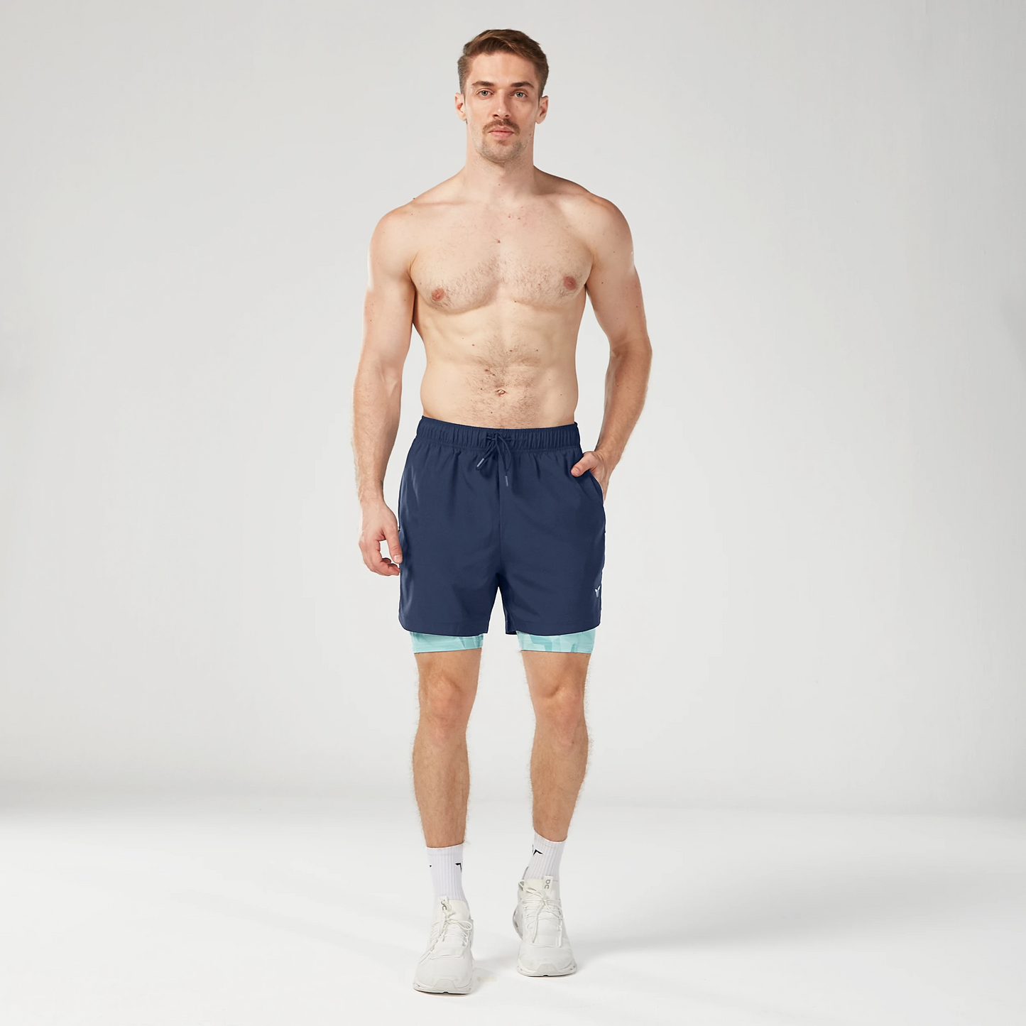 شورت ليميتليس 2 في 1 بطول 7 بوصة - كحلي