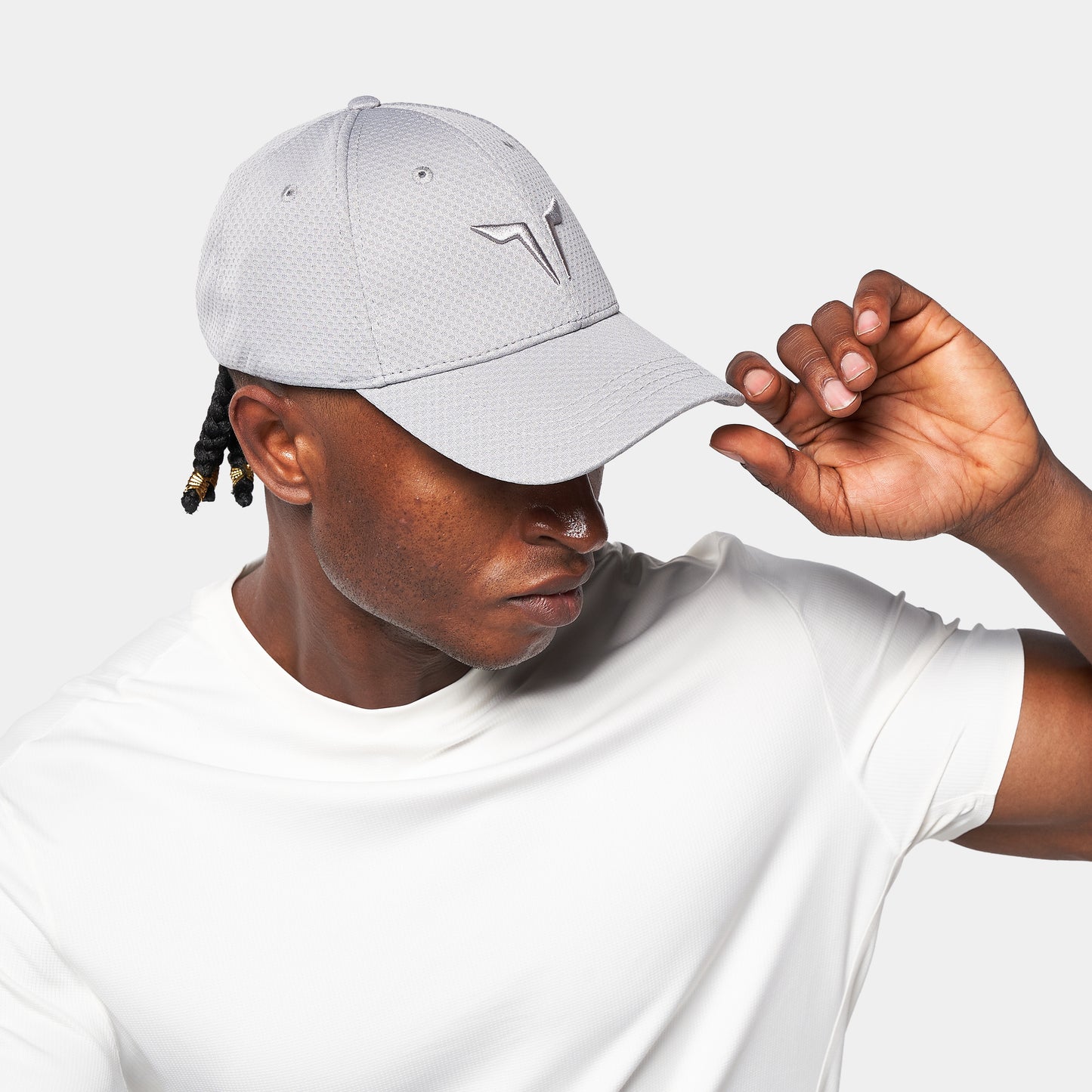 قبعة ماركة قابلة للتعديل - فضي مطفي