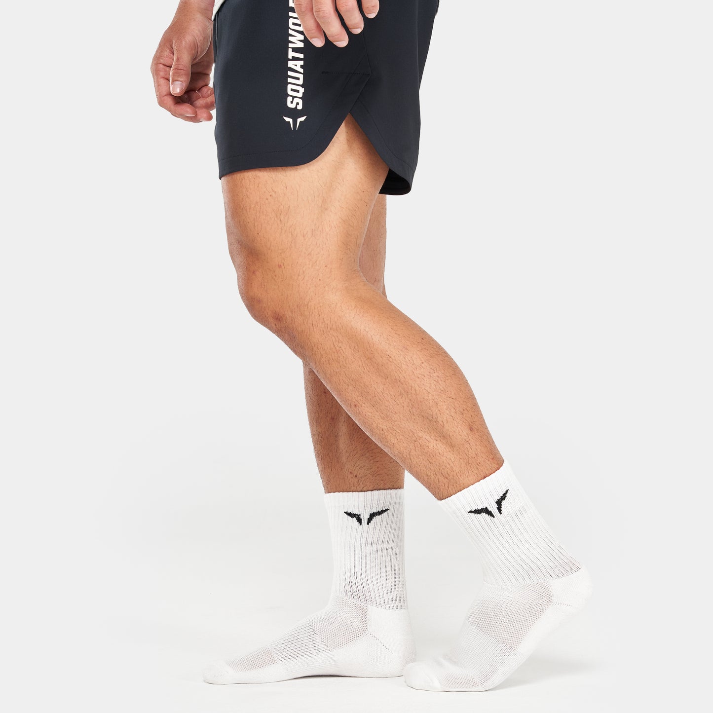 جوارب نصف الساق بالعلامة 3 قطع -أبيض لؤلؤي