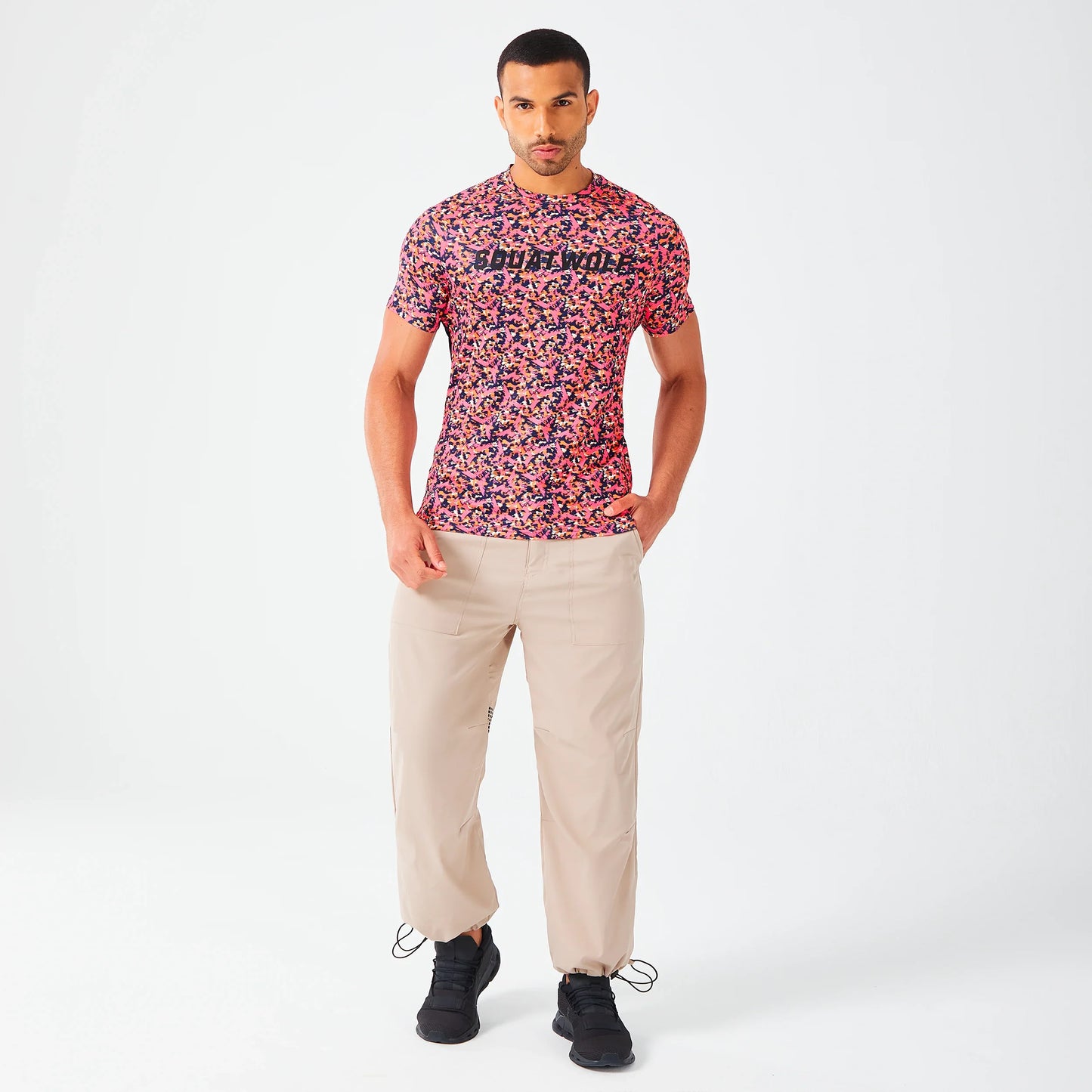 Motion T-shirt - Hot Pink Glitch Camo