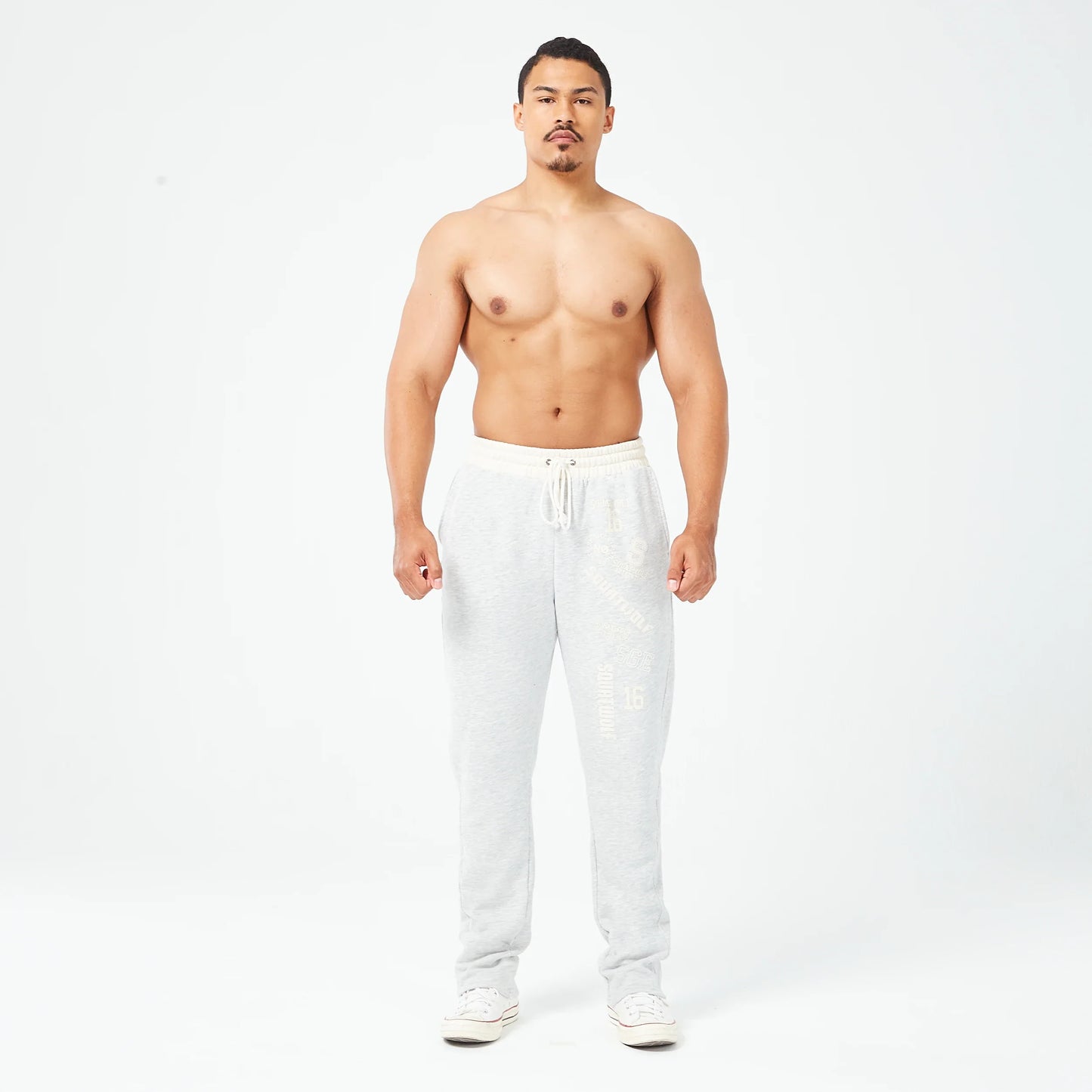 Golden Era Back-On-Track Joggers - Light Grey Marl