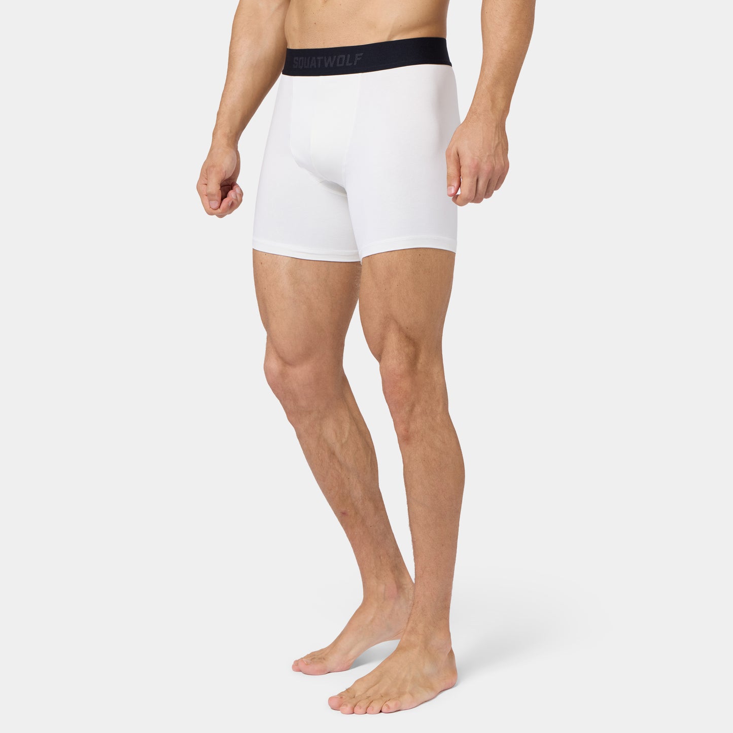 بوكسر قطني 5" 3 قطع - أبيض لؤلؤي