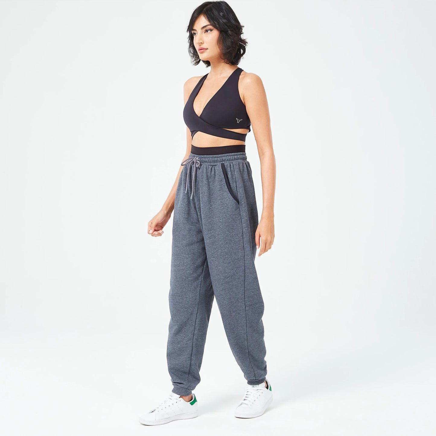 بنطلون رياضي خفيف ريتروجراد بلش - أسود مارل