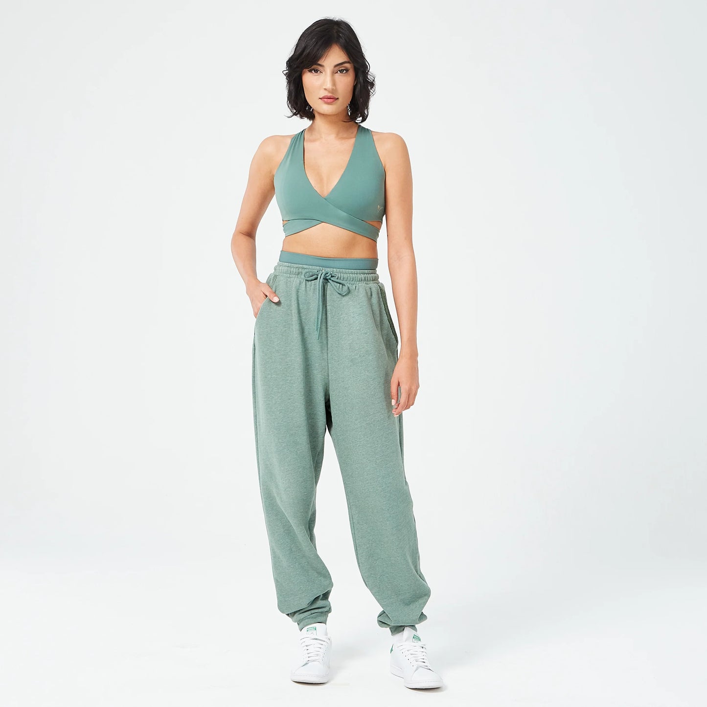 بنطلون رياضي خفيف ريتروجراد بلش - أخضر غامق مارل