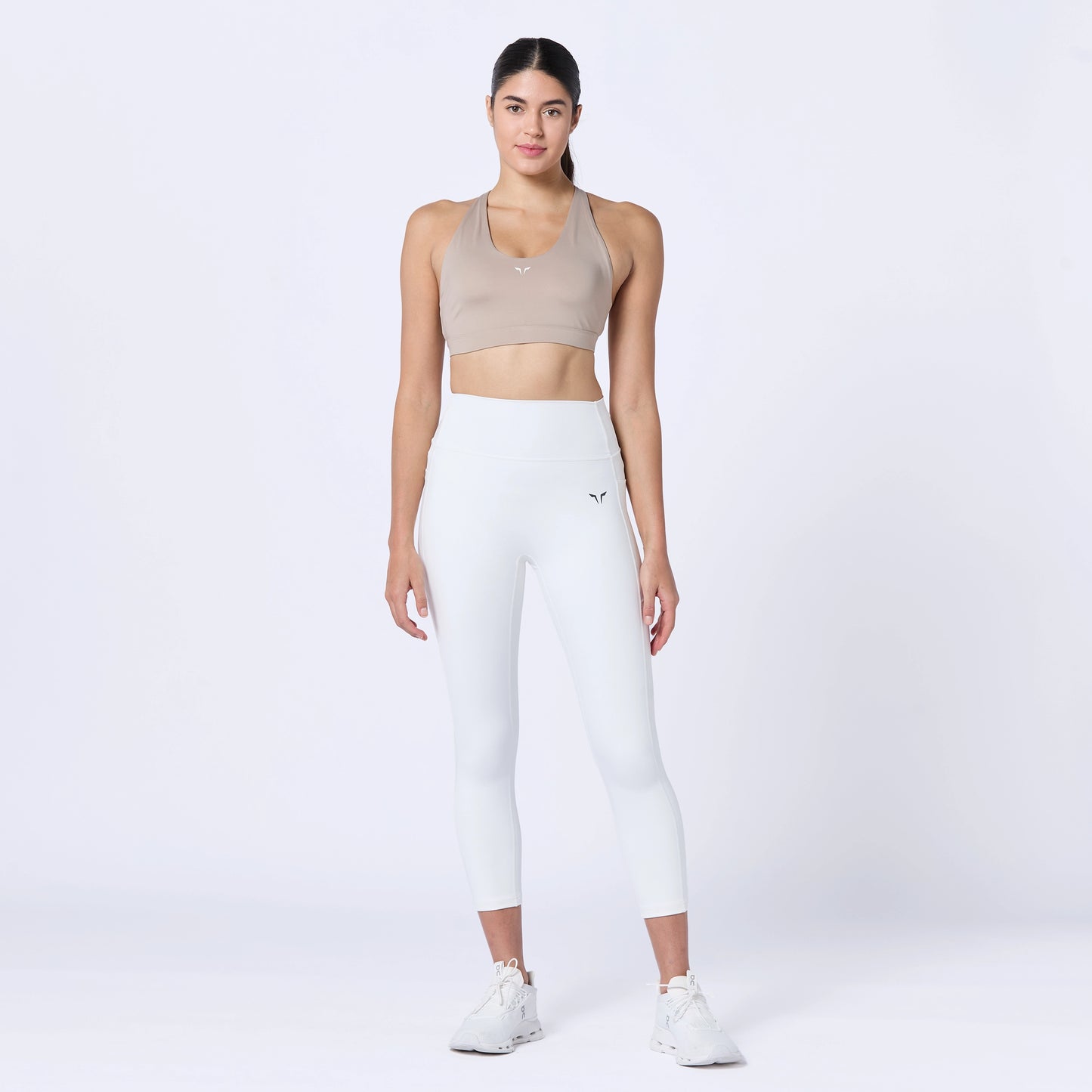 ليقينز بخصر مرتفع 24"طبقتين - أبيض لؤلؤي