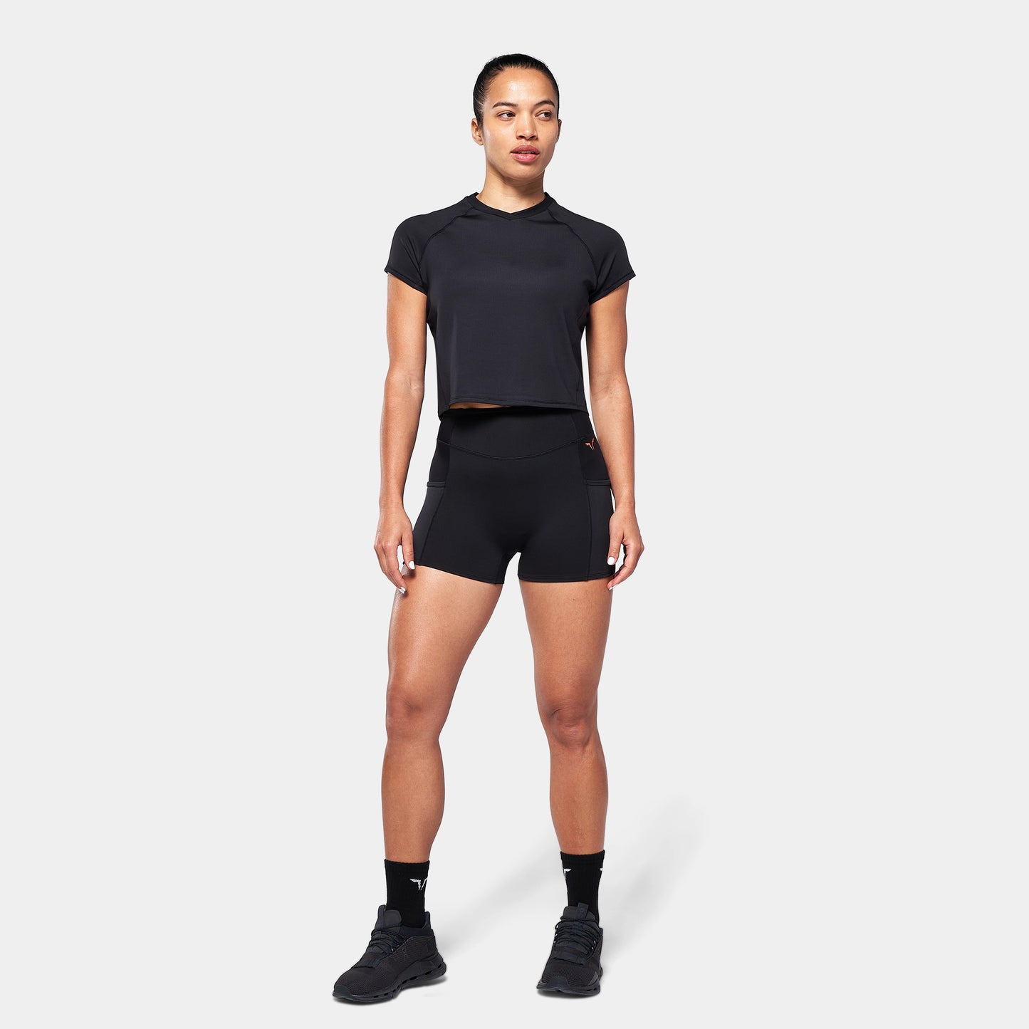 لاب 360° تيشيرت تي دراي® بفتحة رقبة  V - أسود