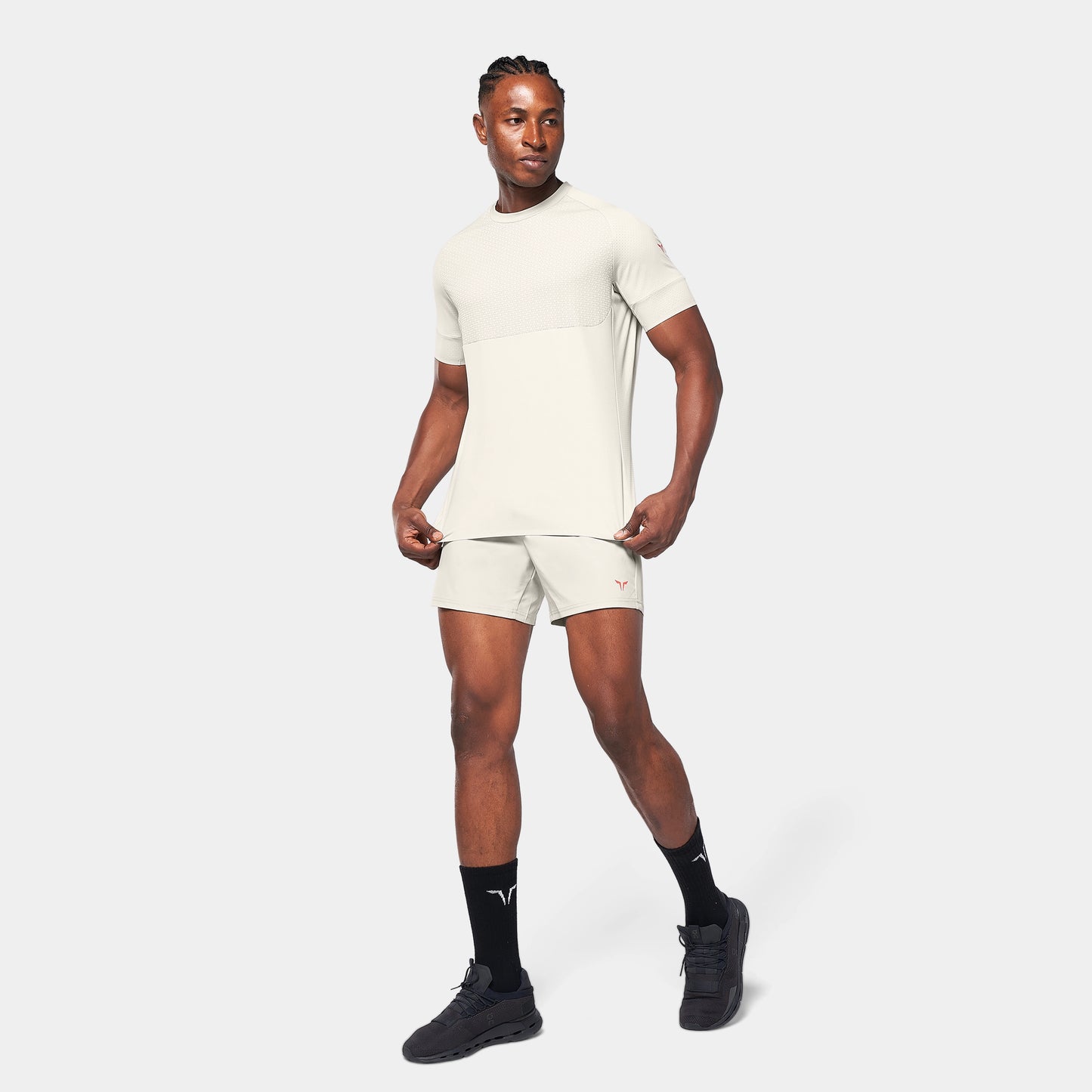 لاب 360° تيشيرت أكت دراي® باور مضاد للإنزلاق - فضي مطفي