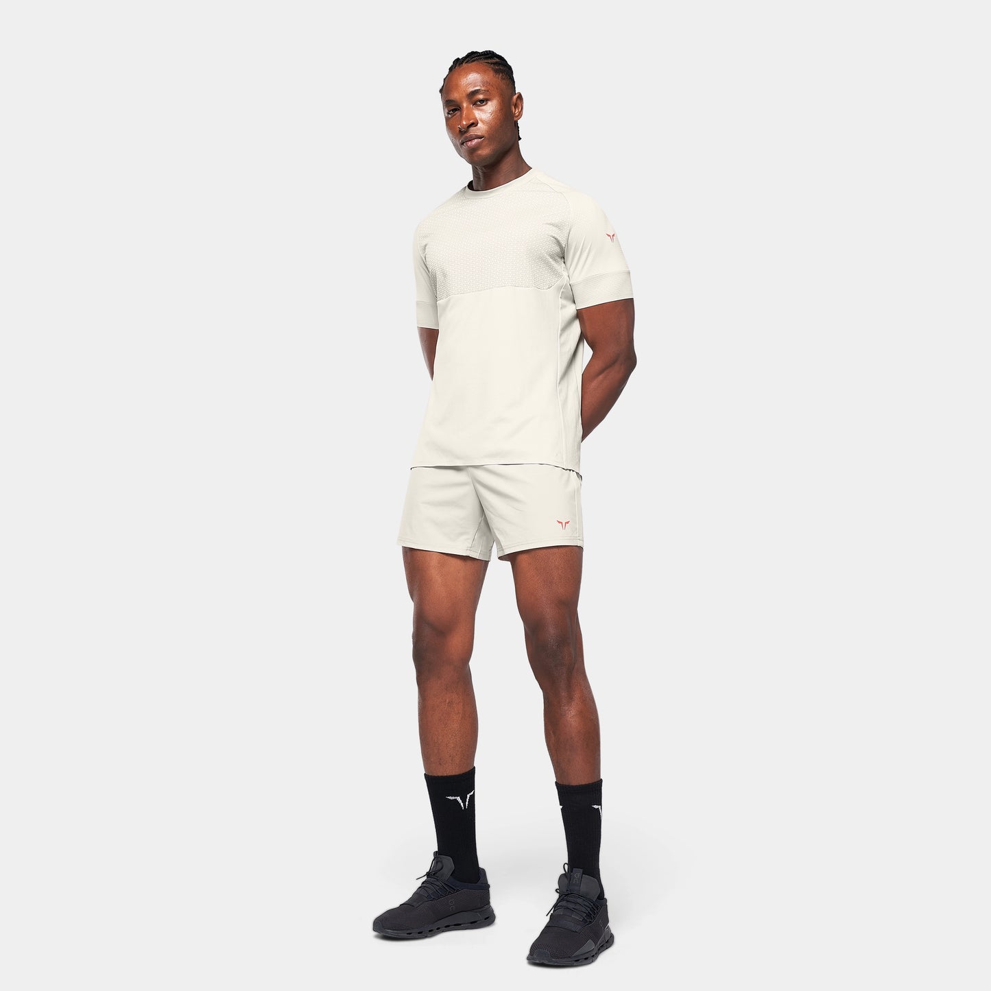 لاب 360° تيشيرت أكت دراي® باور مضاد للإنزلاق - فضي مطفي