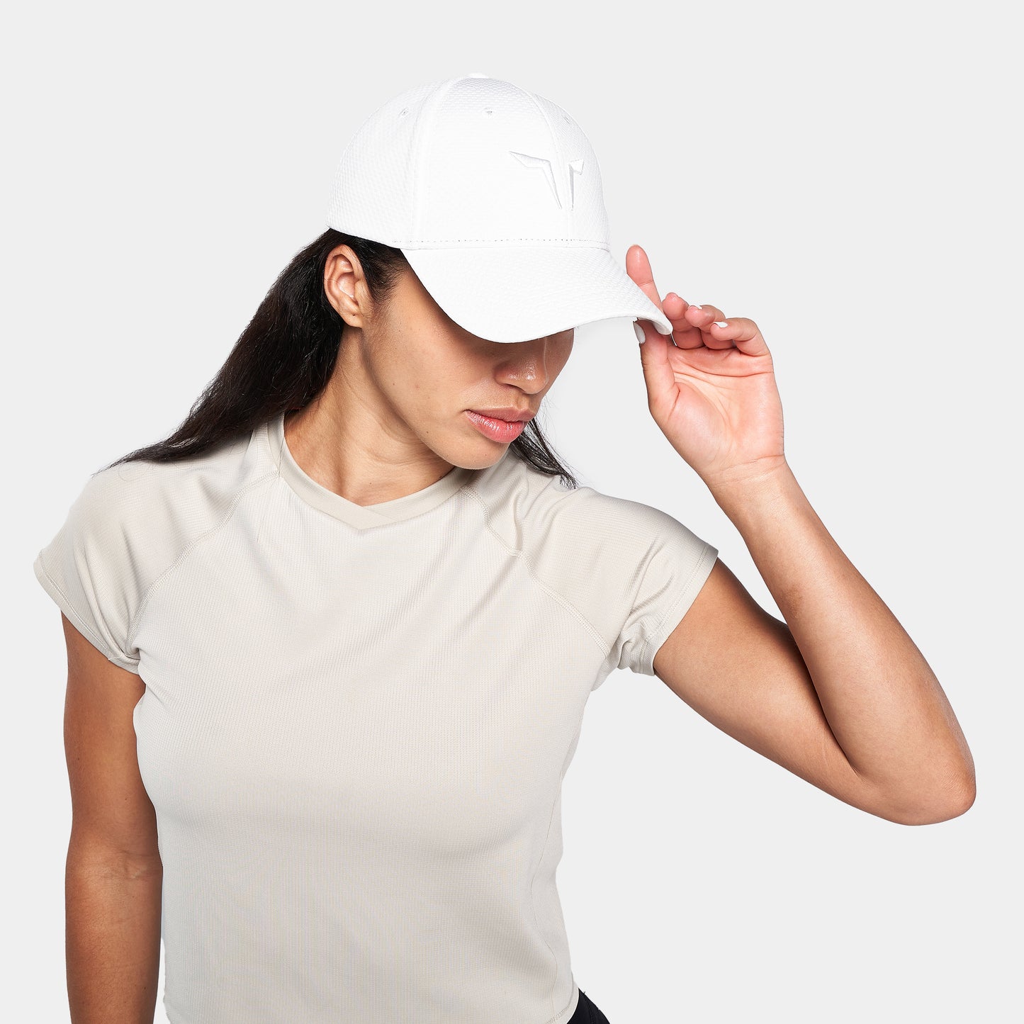 قبعة ماركة قابلة للتعديل - أبيض لؤلؤي