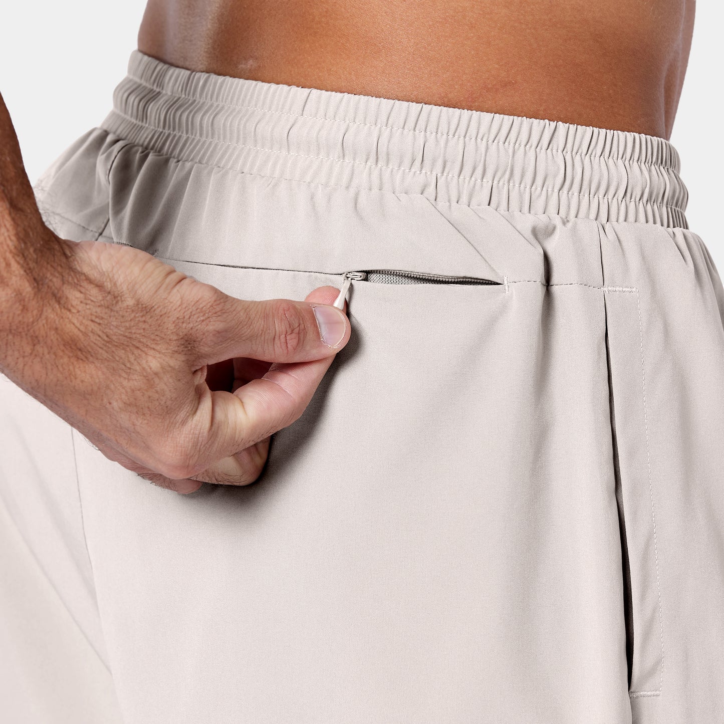 شورت فاونديشن 5"- فضي مطفي 