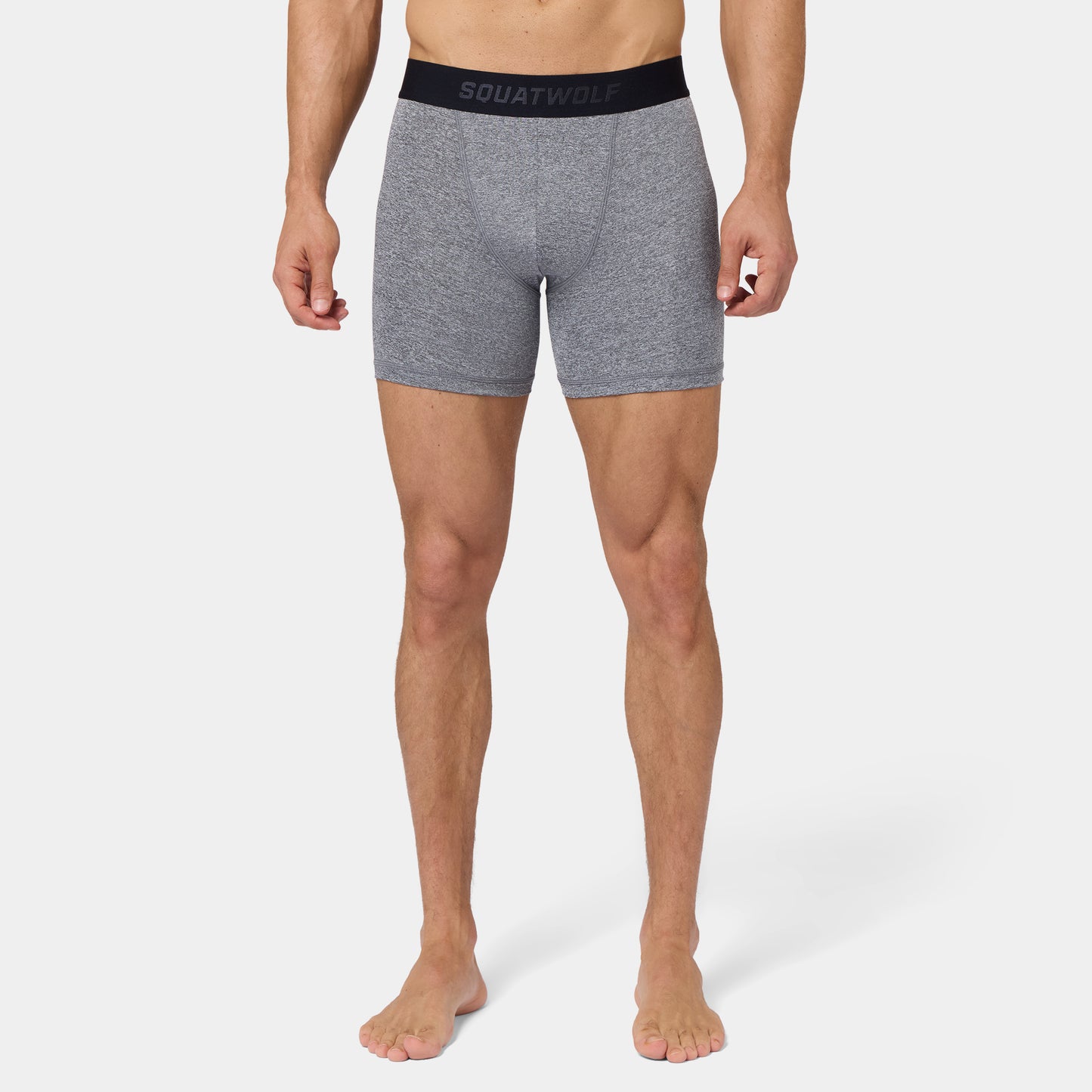 5" ACTDRY® Boxer Trunks 2 Pack - Light Grey Marl