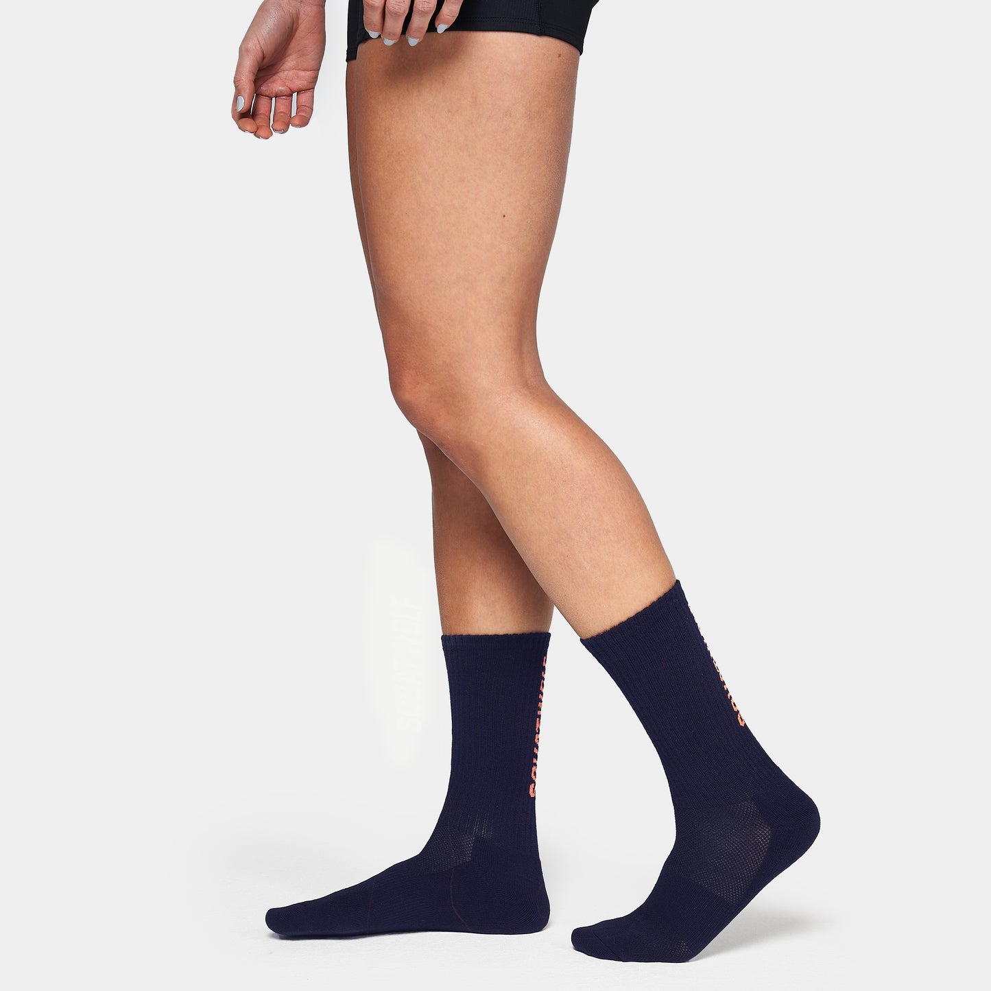 جوارب نصف الساق بشعار 3 قطع - كحلي