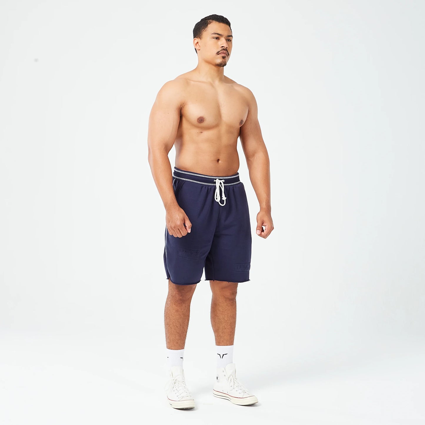 Golden Era Ripped Shorts - Navy