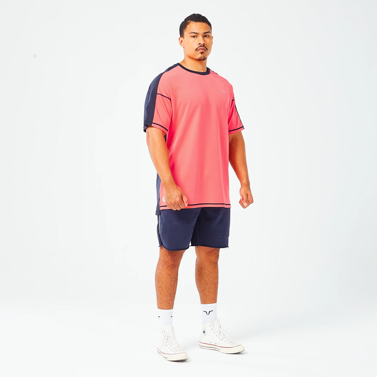 Golden Era Legacy Oversized T-shirt - Rose of Sharon & Navy