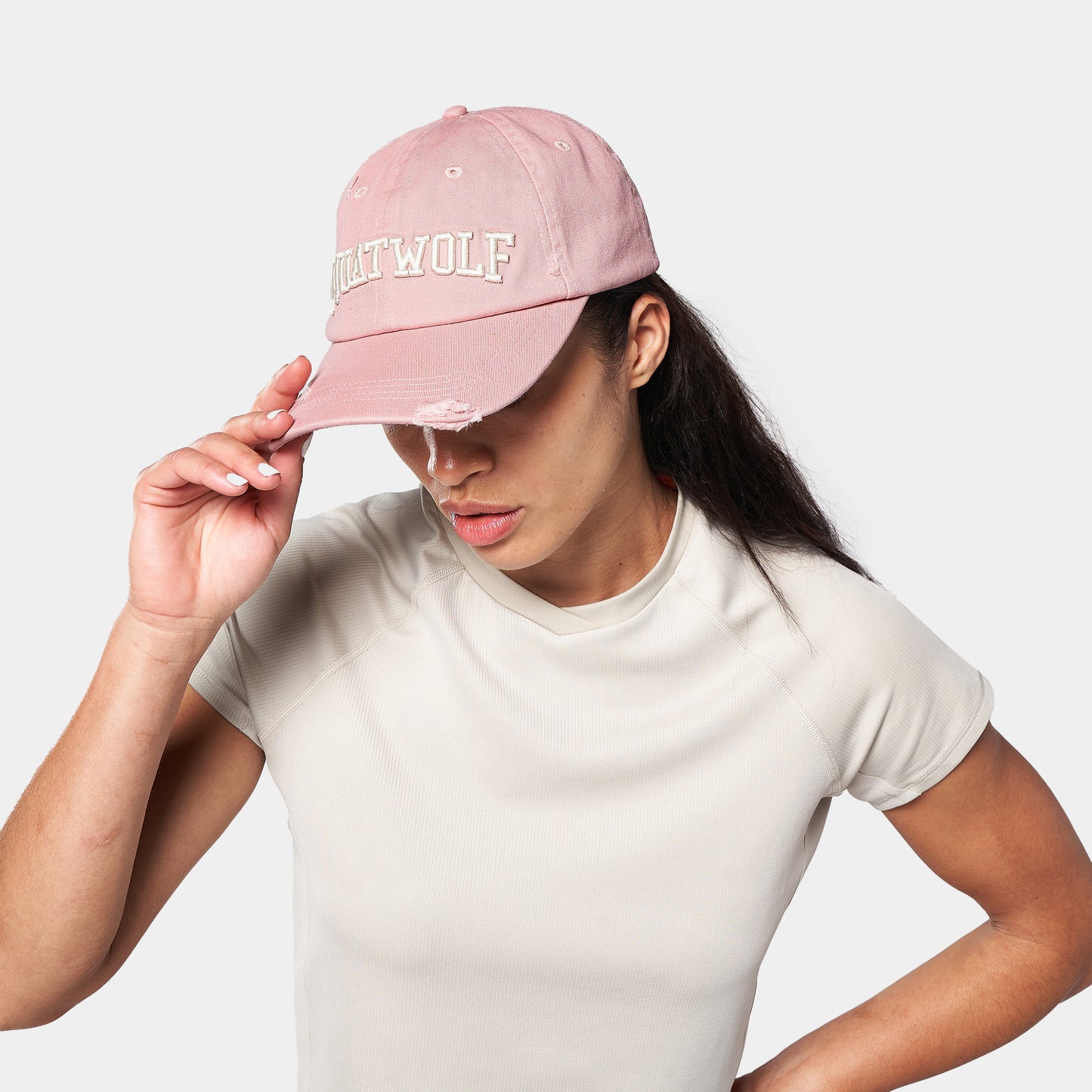 قبعة بيسبول ممزقة - موف فاتح