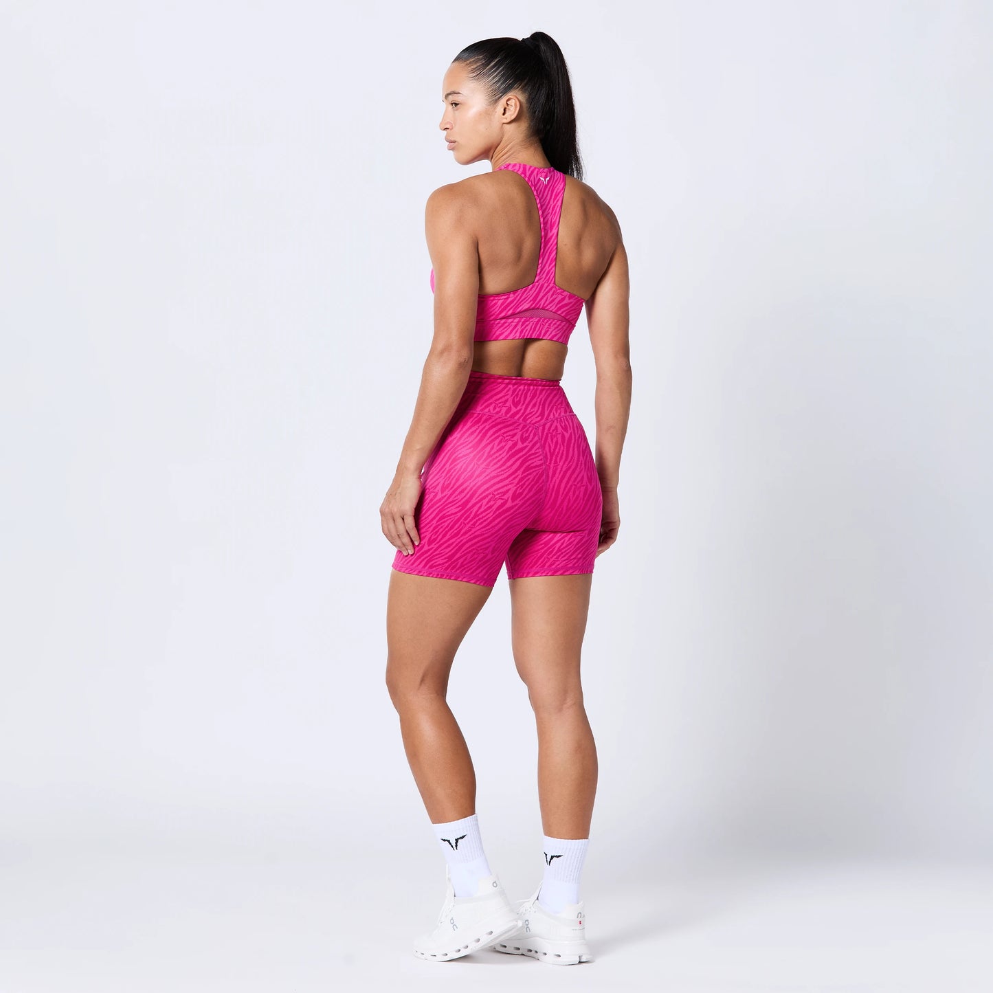 Racer Back Bra - Beetroot Purple Print