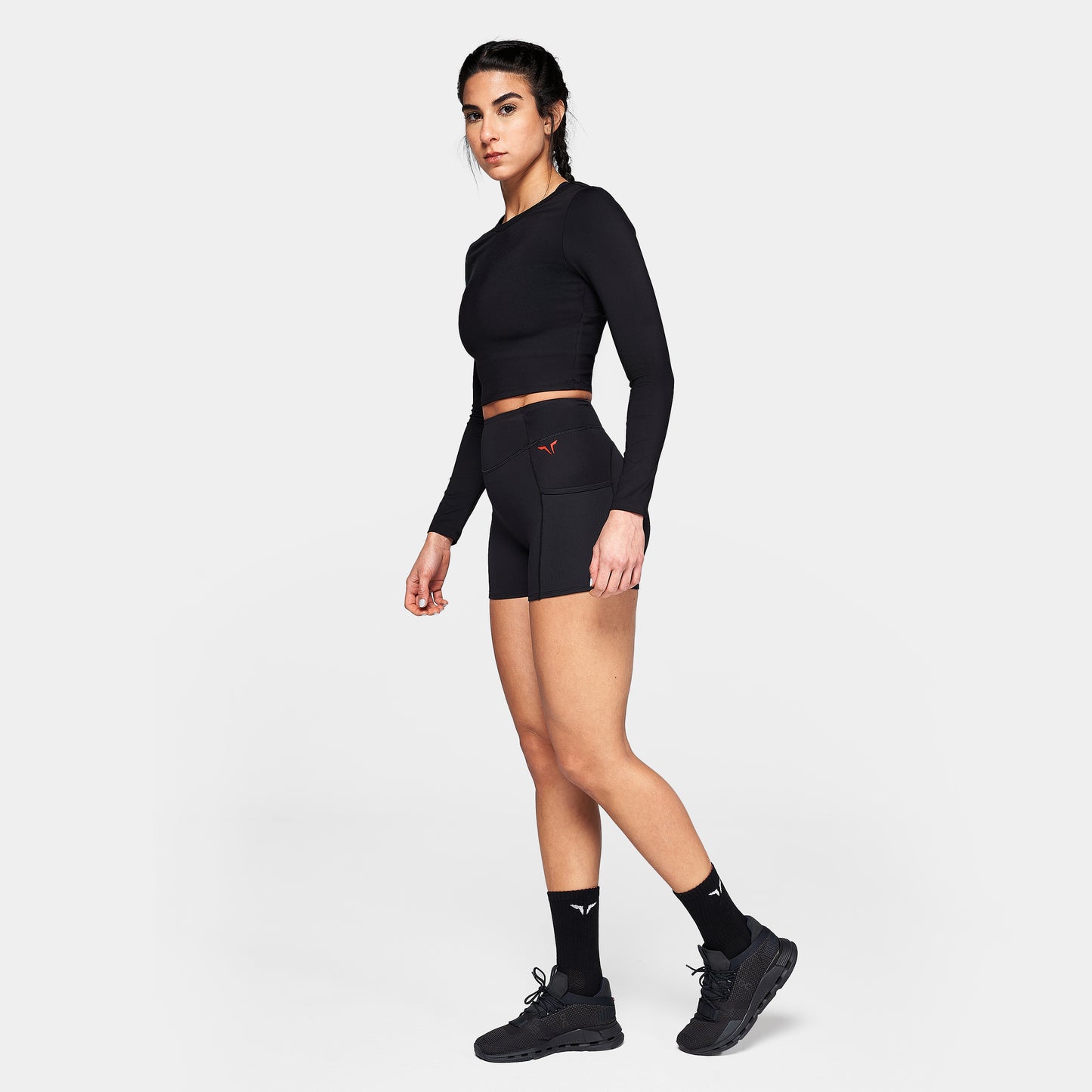 جوارب نصف الساق 3 قطع - أسود