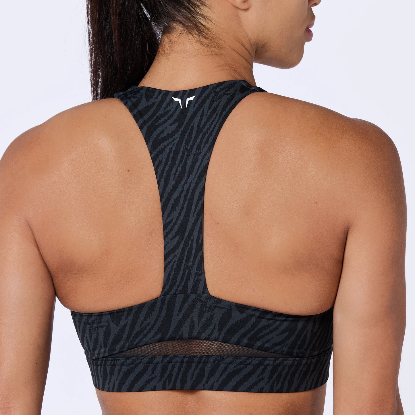 Racer Back Bra - Black Print