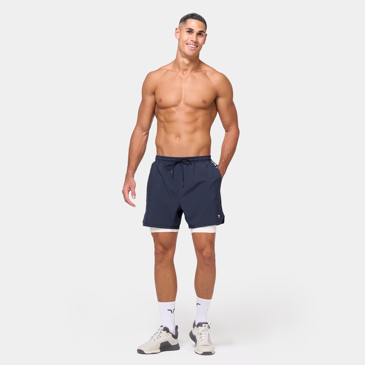 شورت فاونديشن 5" 2 في 1 - كحلي