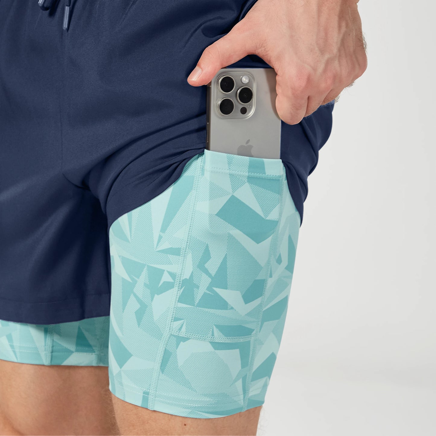 شورت ليميتليس 2 في 1 بطول 7 بوصة - كحلي