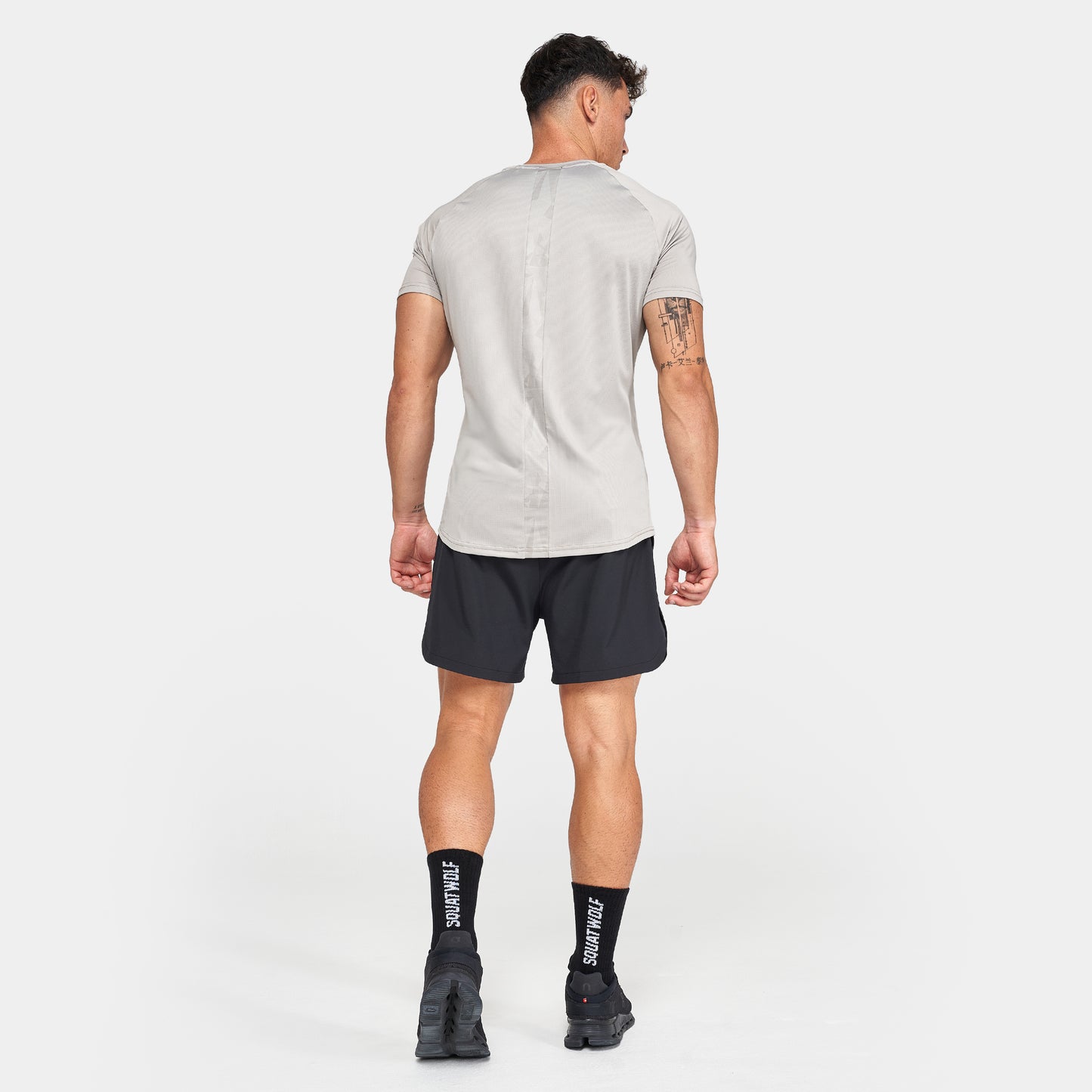 جوارب نصف الساق بشعار 3 قطع - أسود