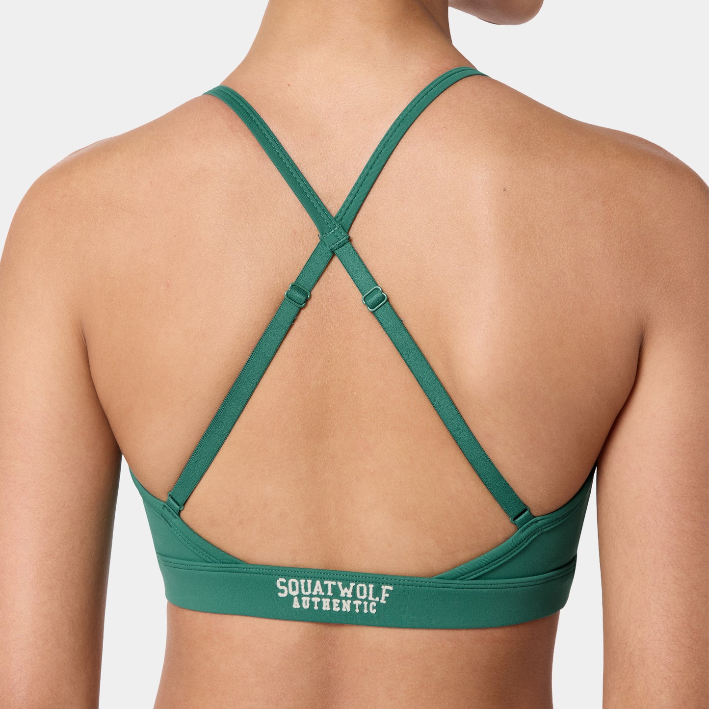 Authentic Cross Back Bra - Galapagos Green