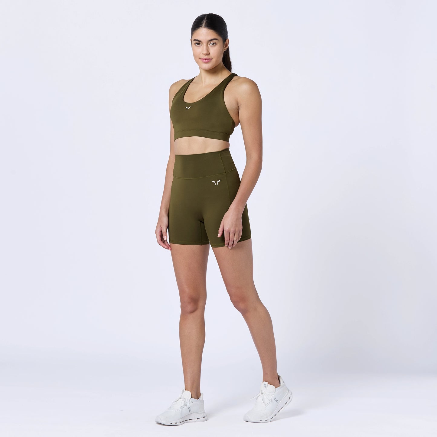 حمالة صدر ايسينشال  بحزام خلفي قابل للتعديل - زيتوني داكن