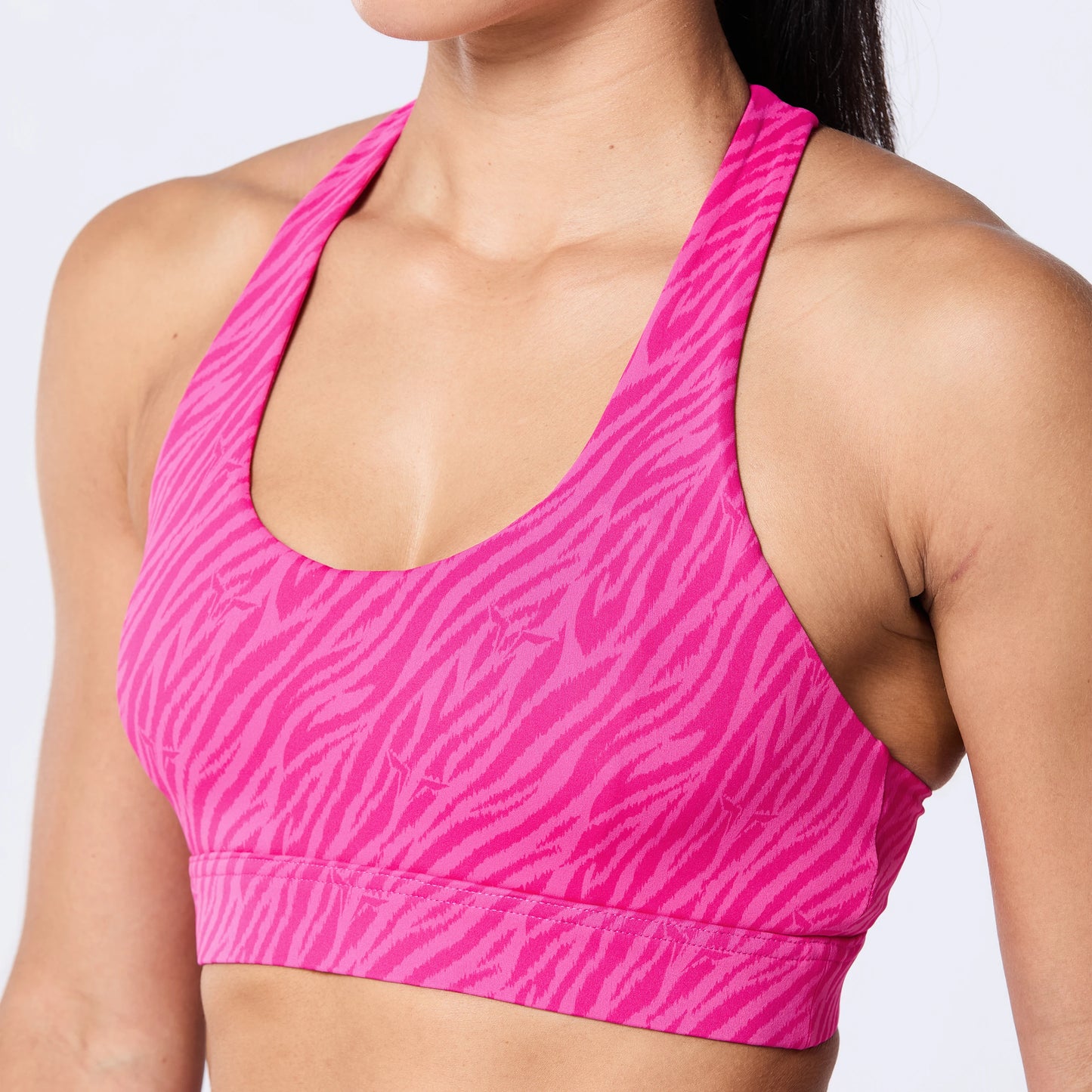 Racer Back Bra - Beetroot Purple Print