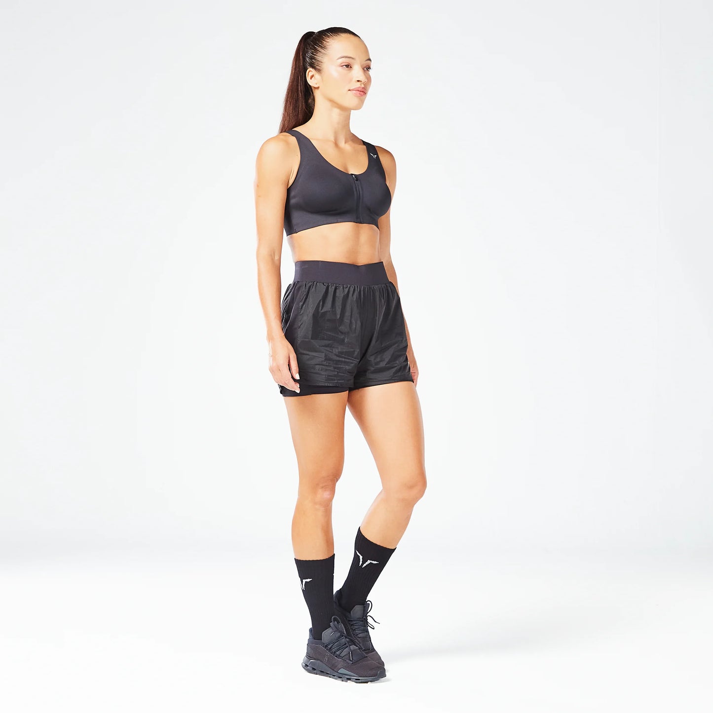 شورت لاب°360 سبرينت 2 في 1 - أسود