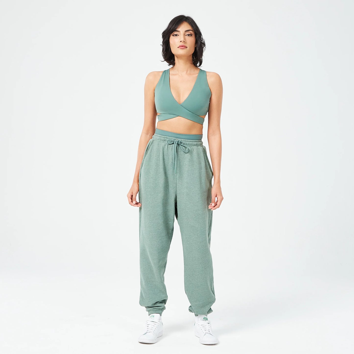 بنطلون رياضي خفيف ريتروجراد بلش - أخضر غامق مارل