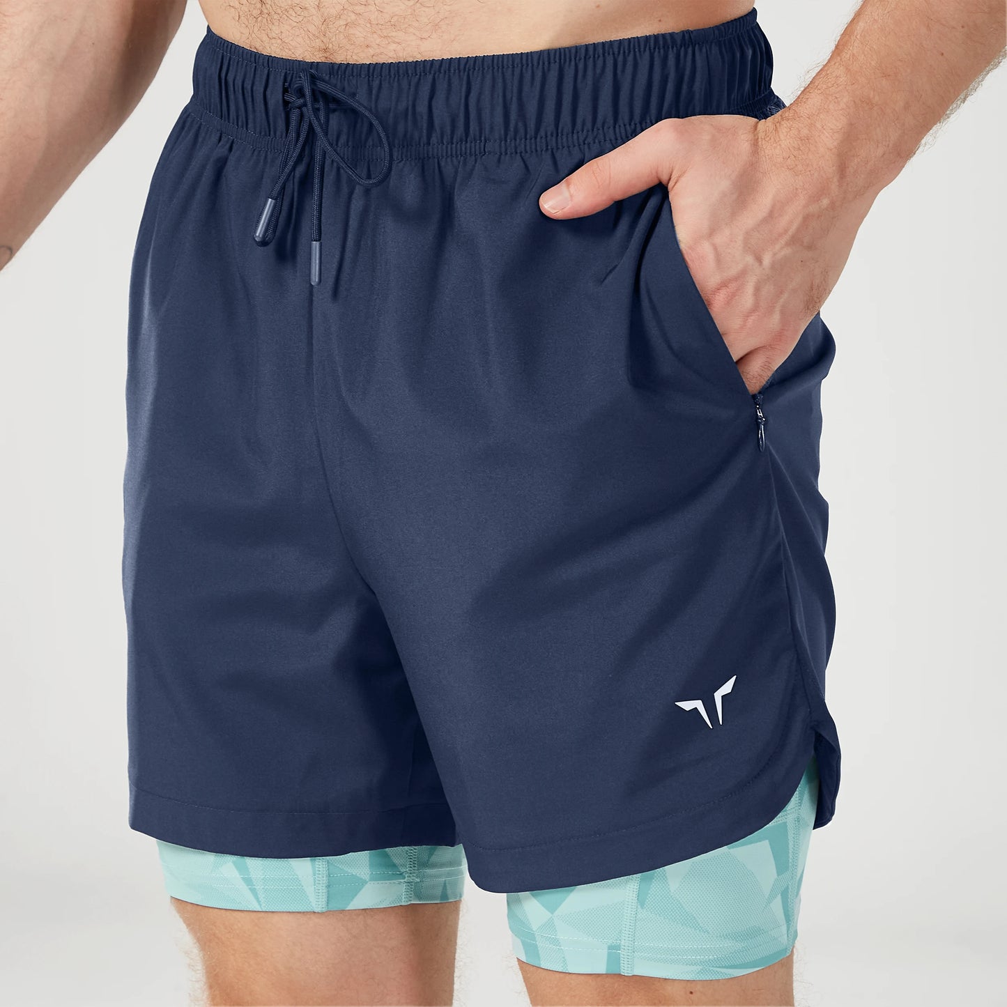 شورت ليميتليس 2 في 1 بطول 7 بوصة - كحلي