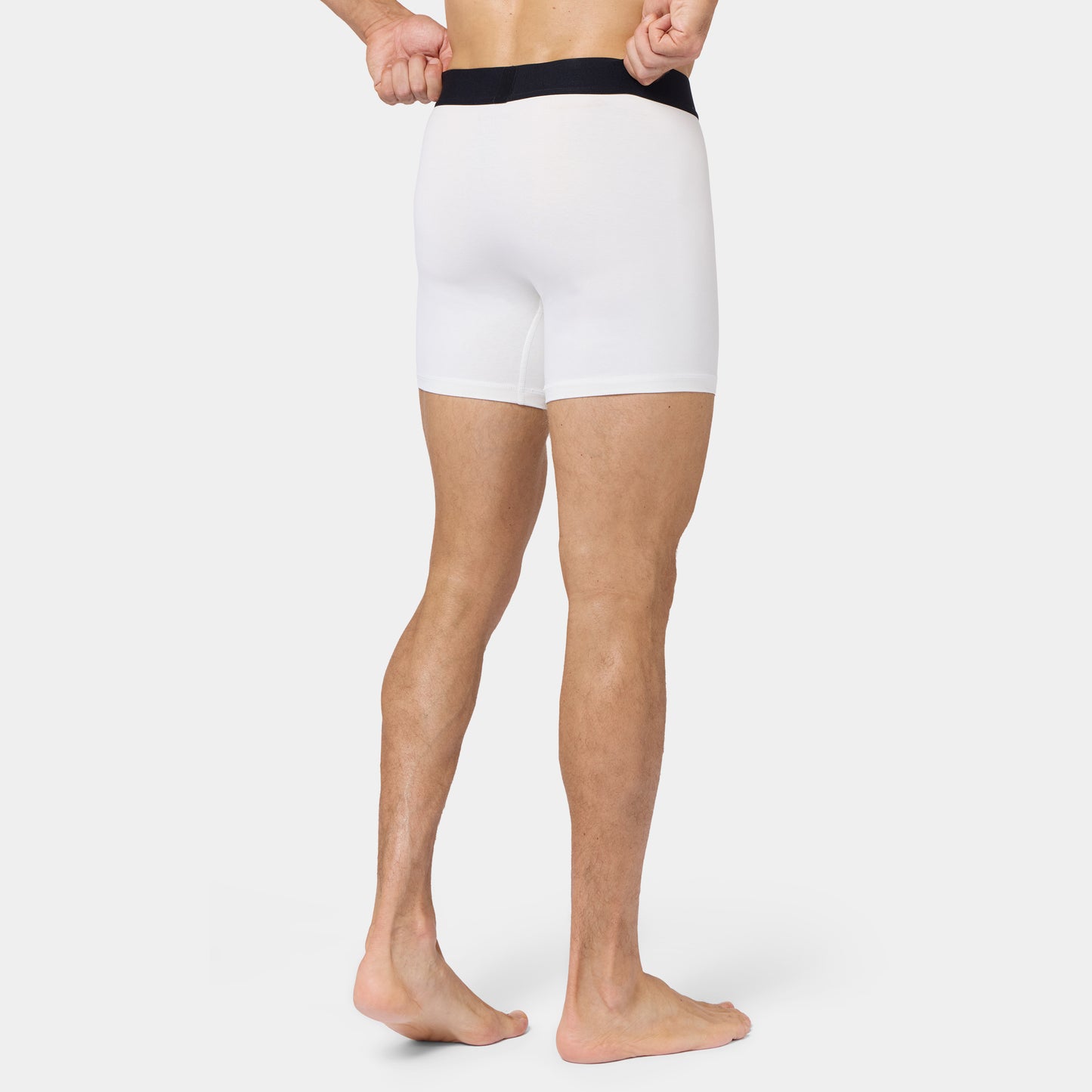 بوكسر قطني 5" 3 قطع - أبيض لؤلؤي