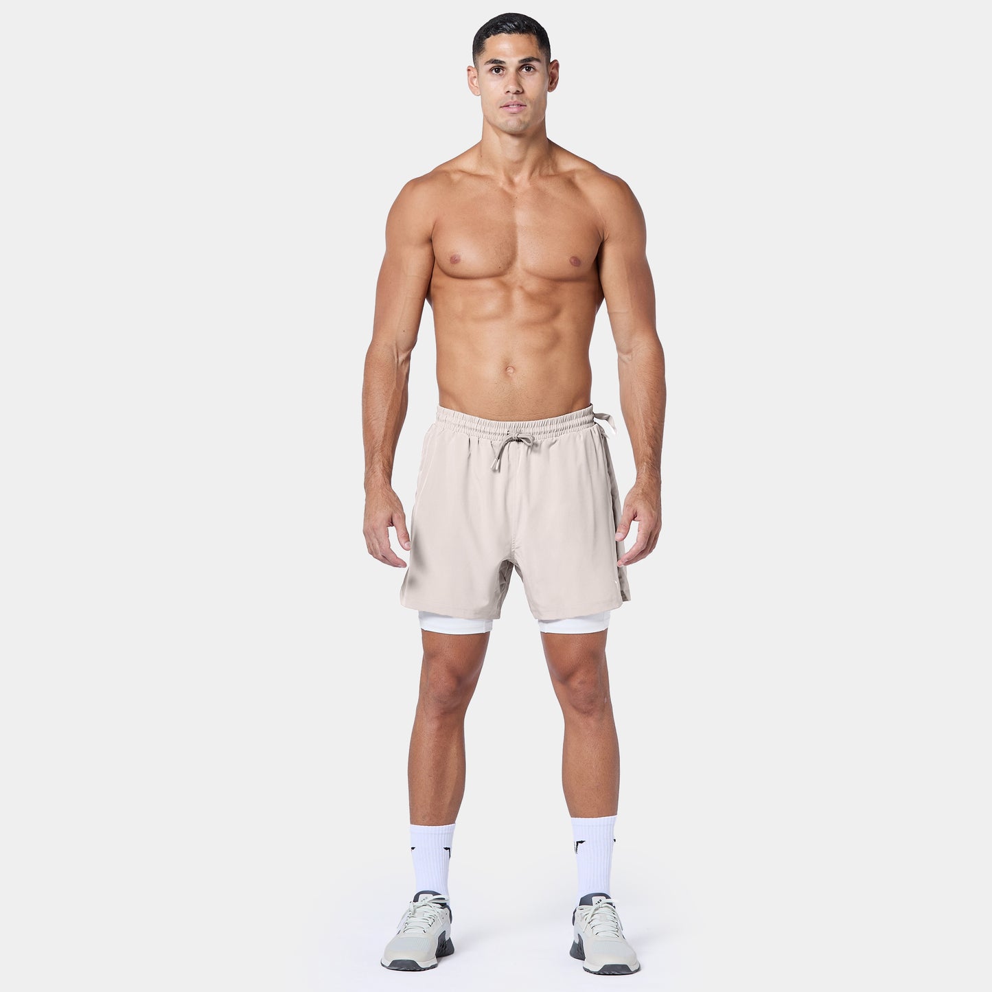 شورت فاونديشن 5" 2 في 1 - فضي مطفي