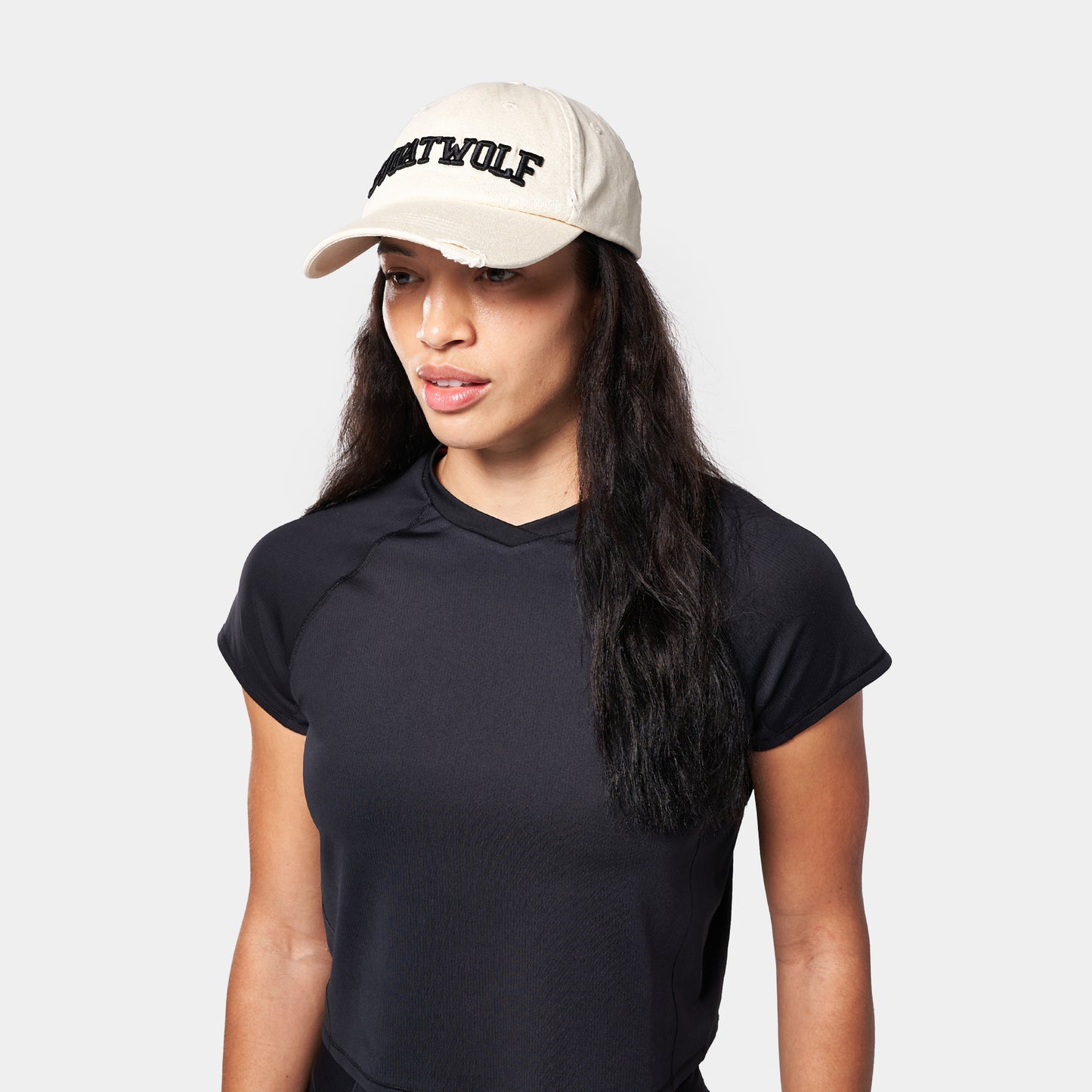 قبعة بيسبول ممزقة - كريمي