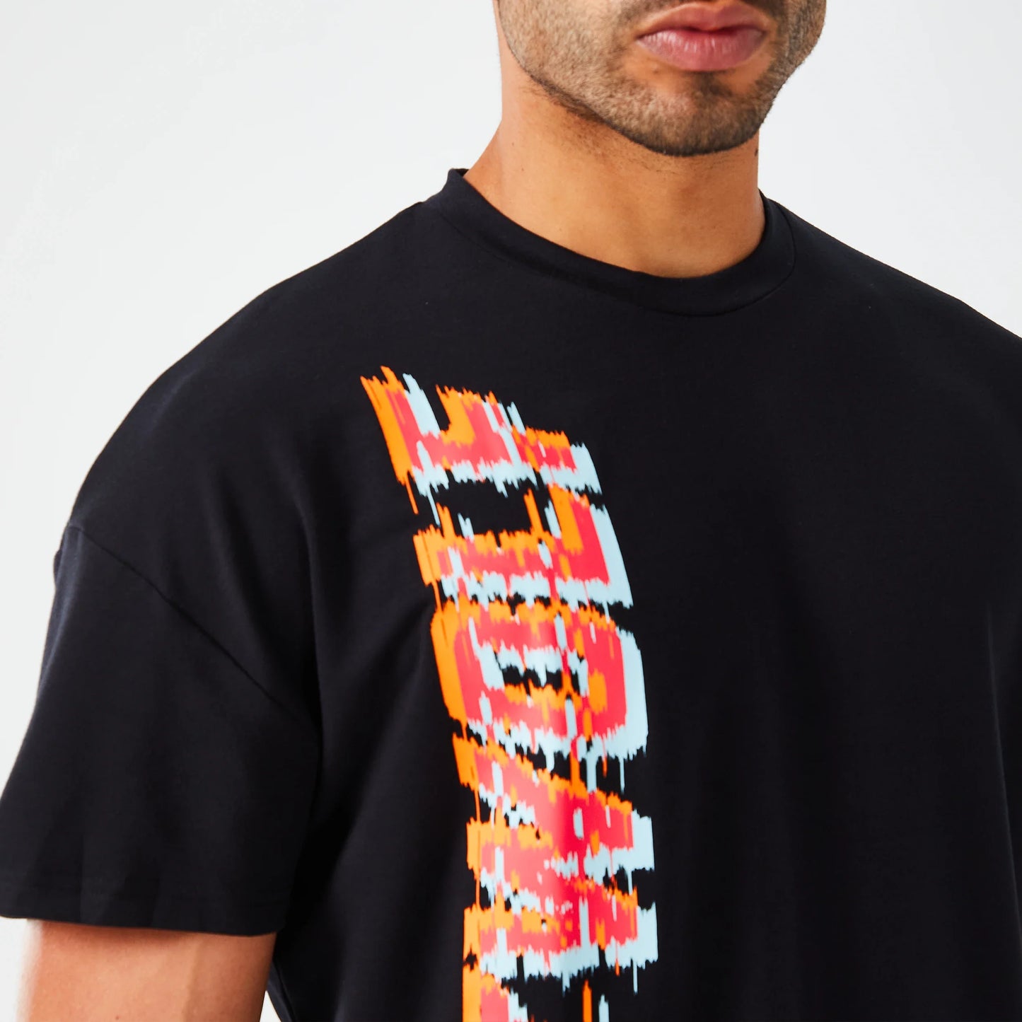 Glitch Oversized T-shirt - Black